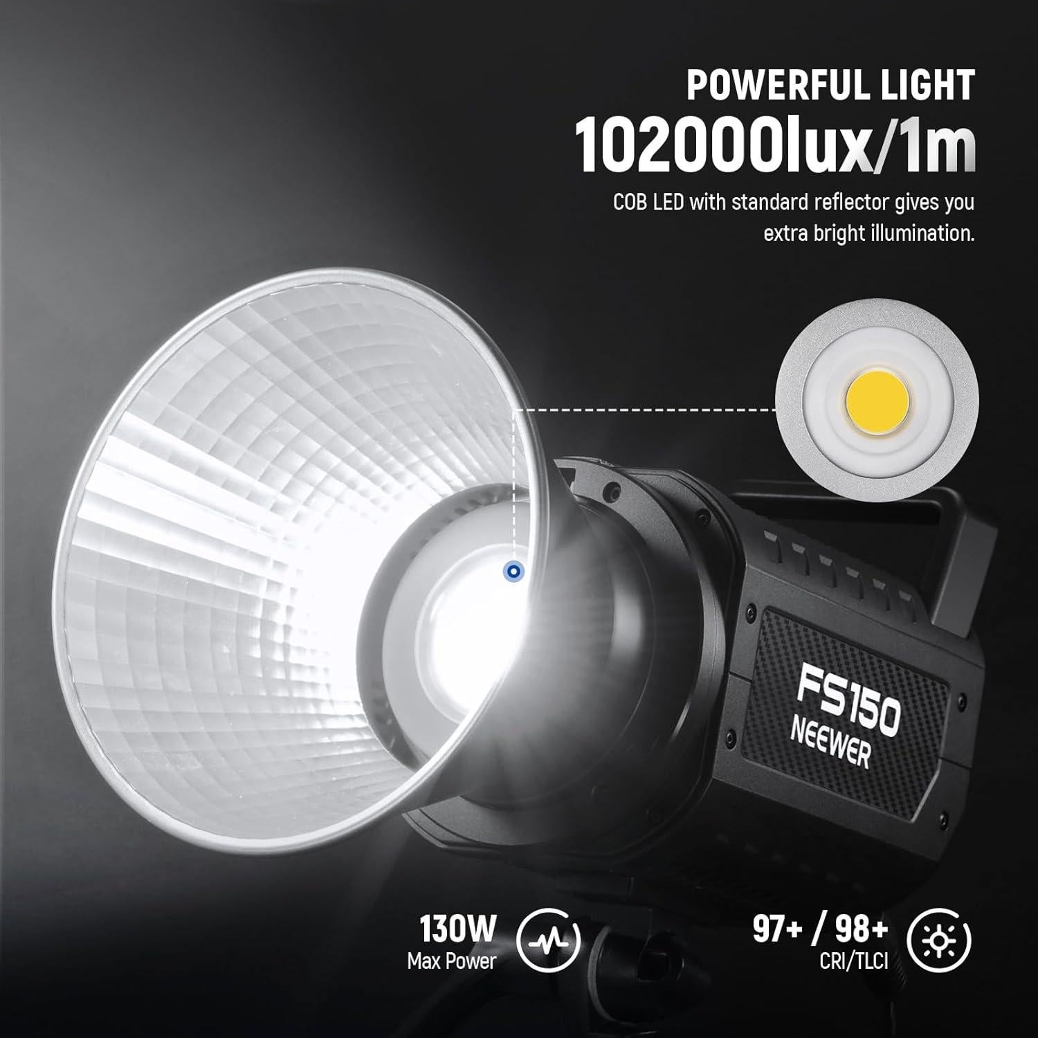 Luz de Video LED NEEWER FS150 130W 5600K Control Inalámbrico