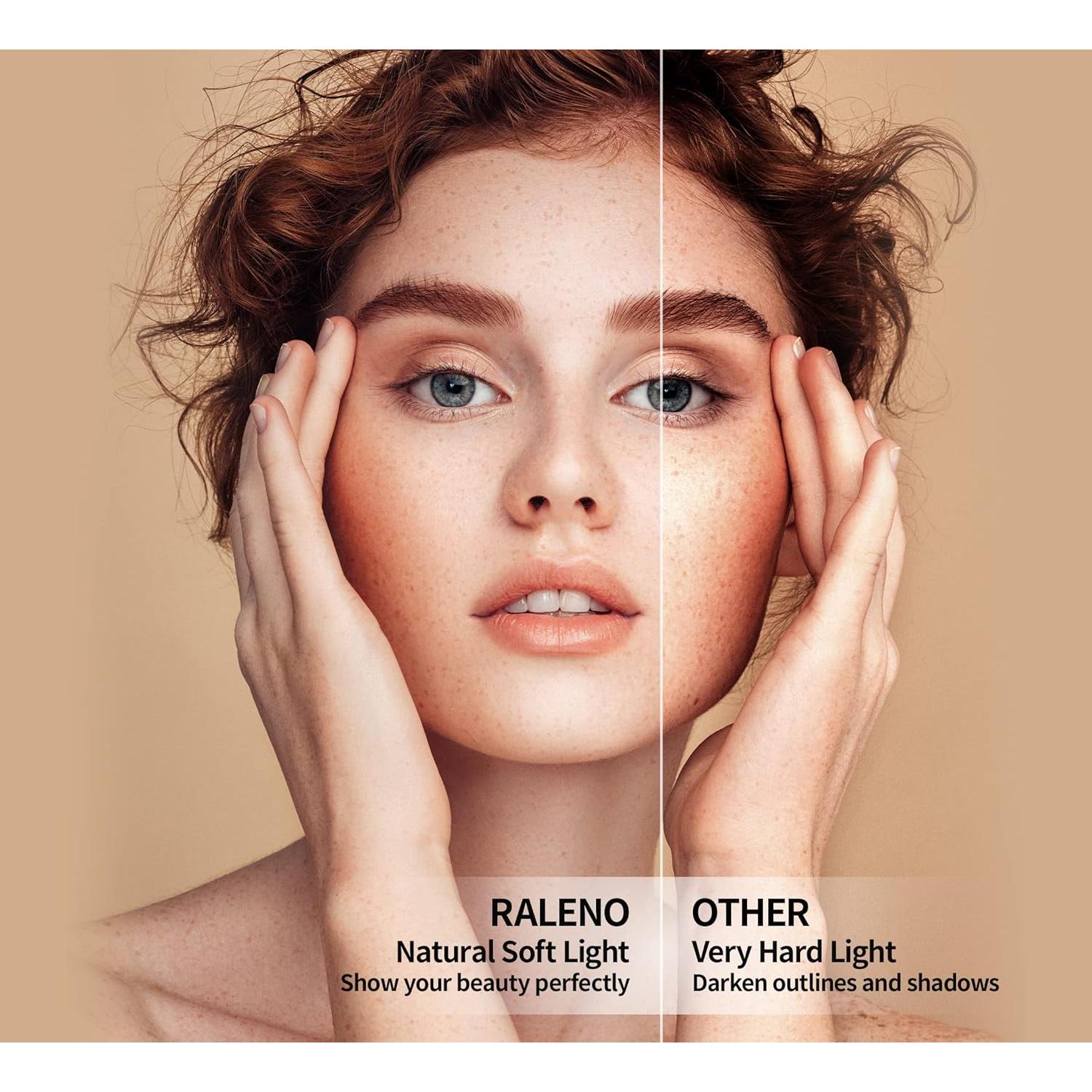 RALENO Softbox Lighting Kit, 2 x 16'' x 16'' Photography Studio Equipments with 50W / 5500K / 95 CRI LED Bulbs, Continuous Lighting System for Video Recording and Photography Shooting Model：PS080