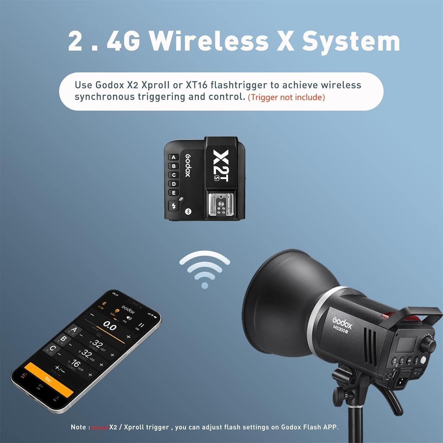 Kit de Flash de Estudio Godox MS300V - 2x 300W, 2 Softboxes, 2 Soportes