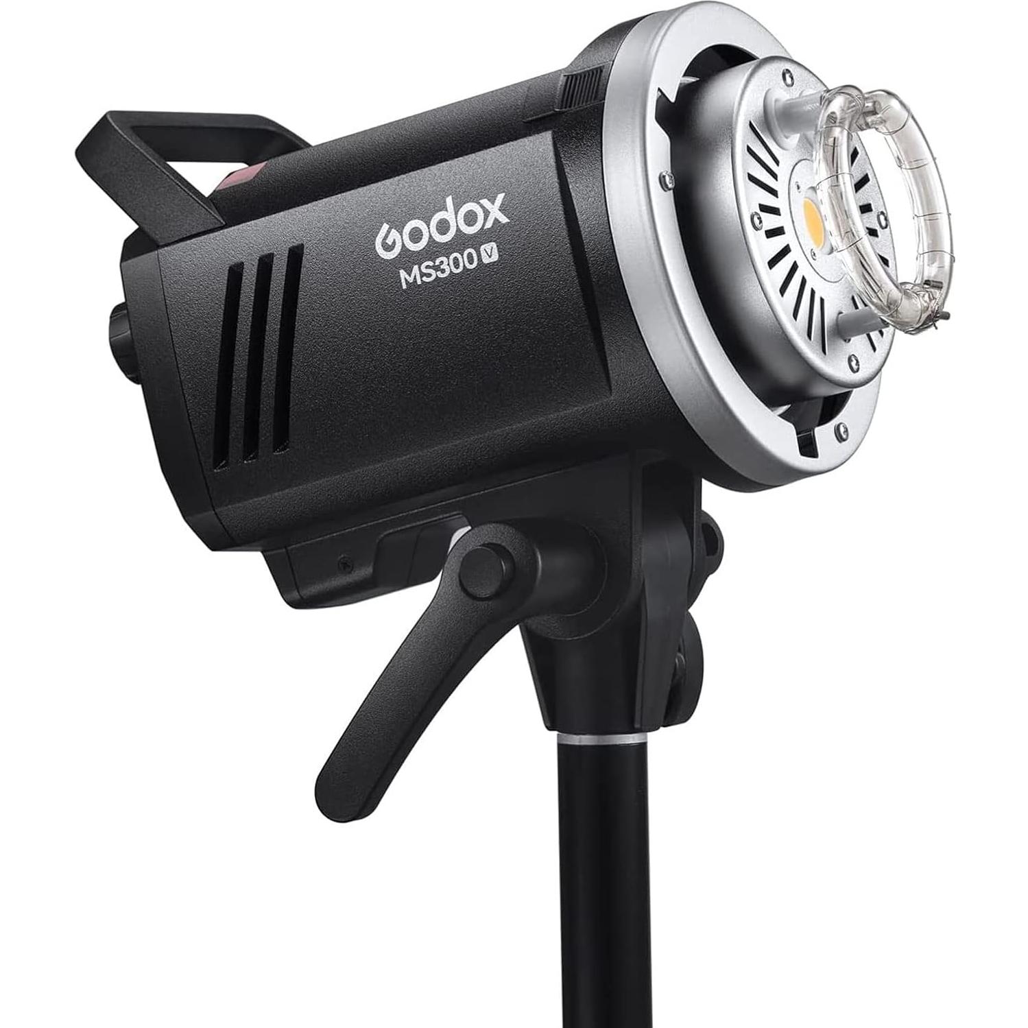 Godox MS300V 300W Studio Flash 5800±200K 0.1~1.8S Recycle Time with LED Modeling Lamp LED Light Strobe Flash Monolight for Studio, Portrait, Commerce Photography, etc (MS300 Upgraded Version)
