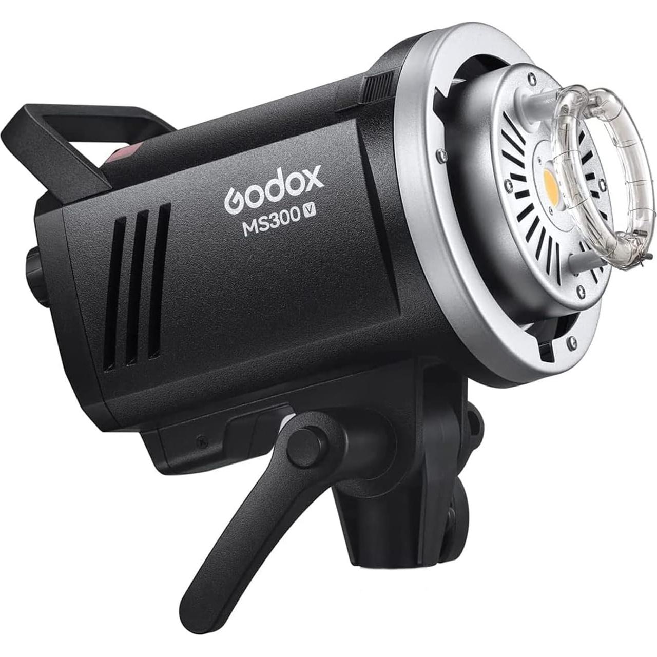 Godox MS300V 300W Studio Flash 5800±200K 0.1~1.8S Recycle Time with LED Modeling Lamp LED Light Strobe Flash Monolight for Studio, Portrait, Commerce Photography, etc (MS300 Upgraded Version)