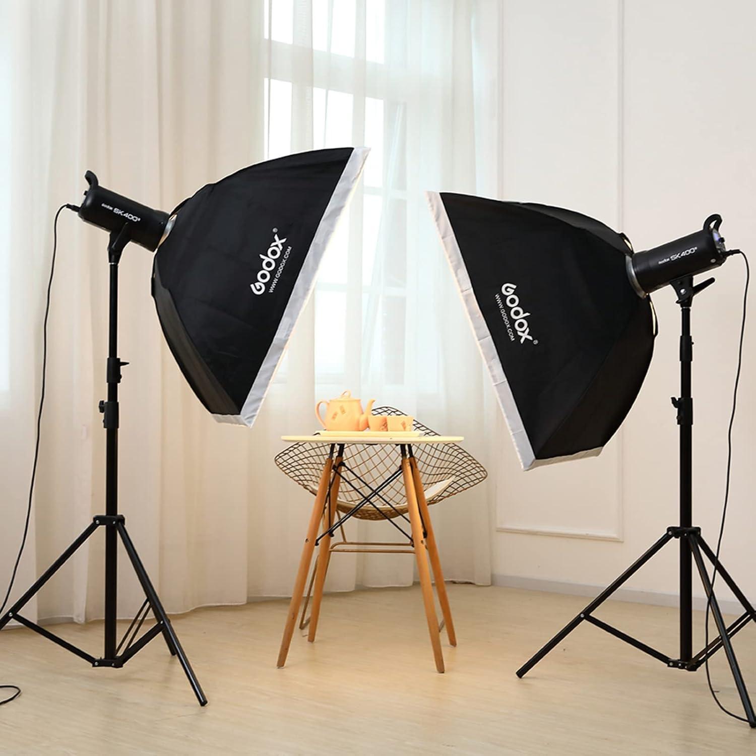 Kit de Iluminación Estudio Godox SK400II 800Ws con Accesorios