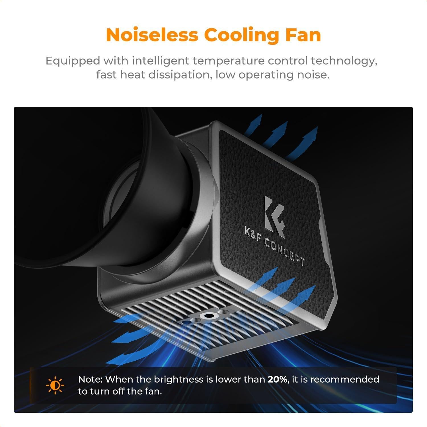 K&F Concept PL-60B Luz de Video Bi-Color 60W con Control App