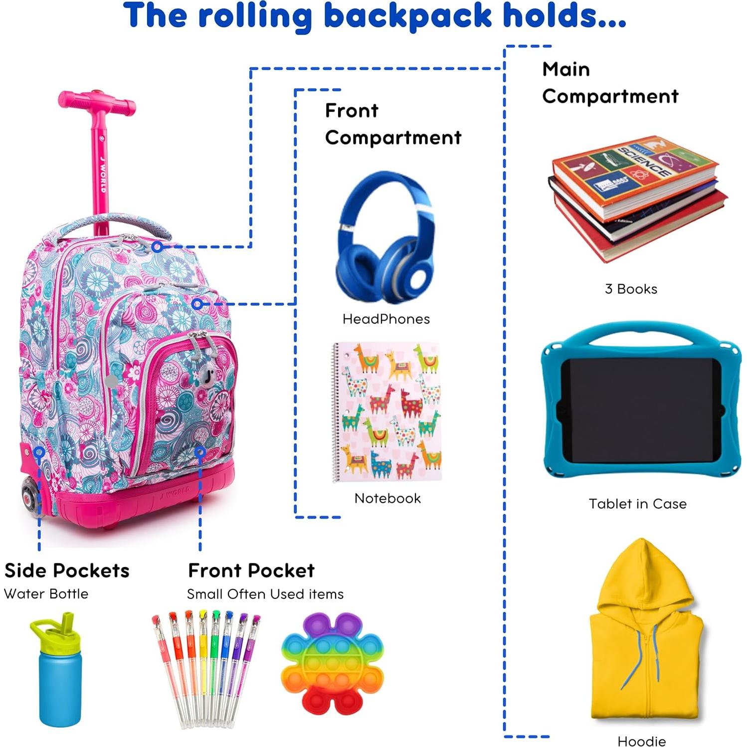 Mochila Rodante J World New York Lollipop + Bolsa Almuerzo