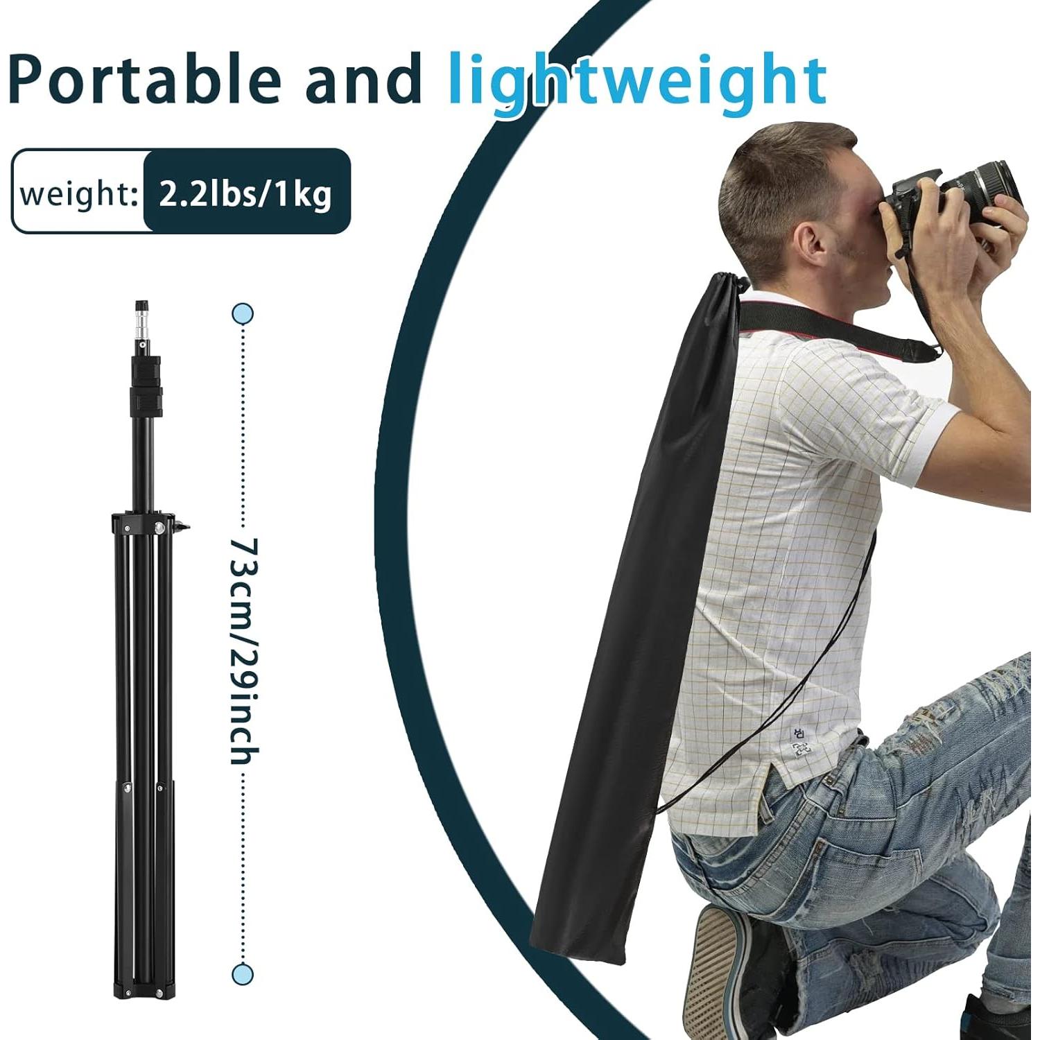 Paquete de 2 Trípodes de Fotografía Altson 2.13m Aluminio