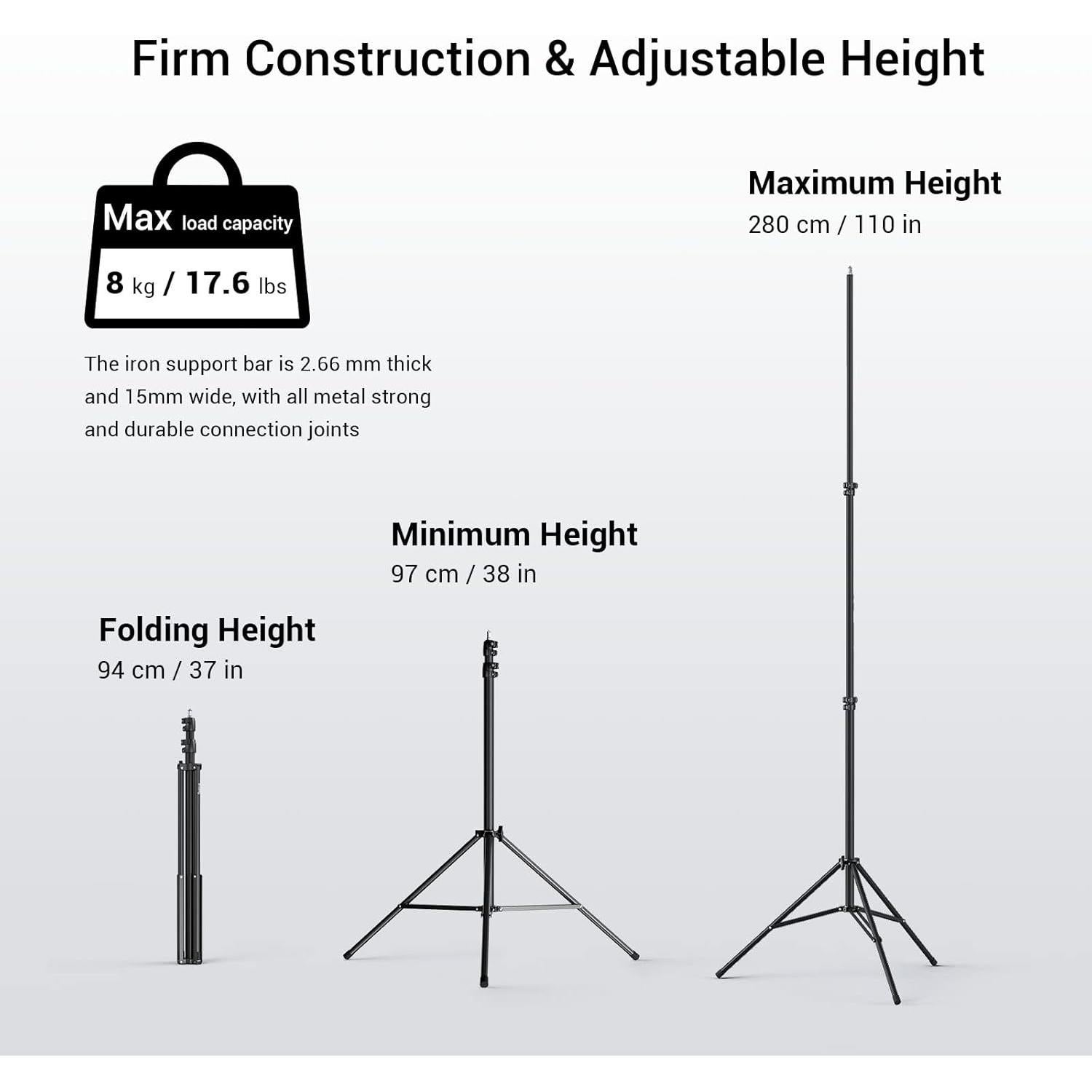 Soporte de Luz Fotográfica SmallRig RA-S280 280cm 8kg