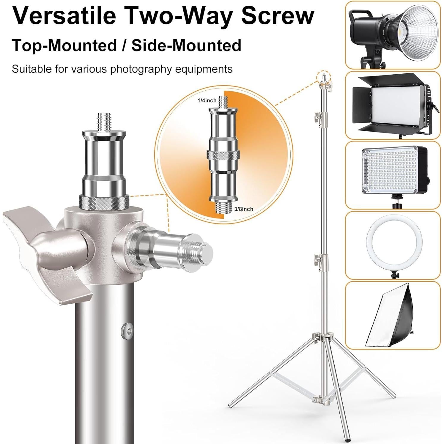 Soporte de Luz de Acero Inoxidable Anautin 2 Unidades 2.8m