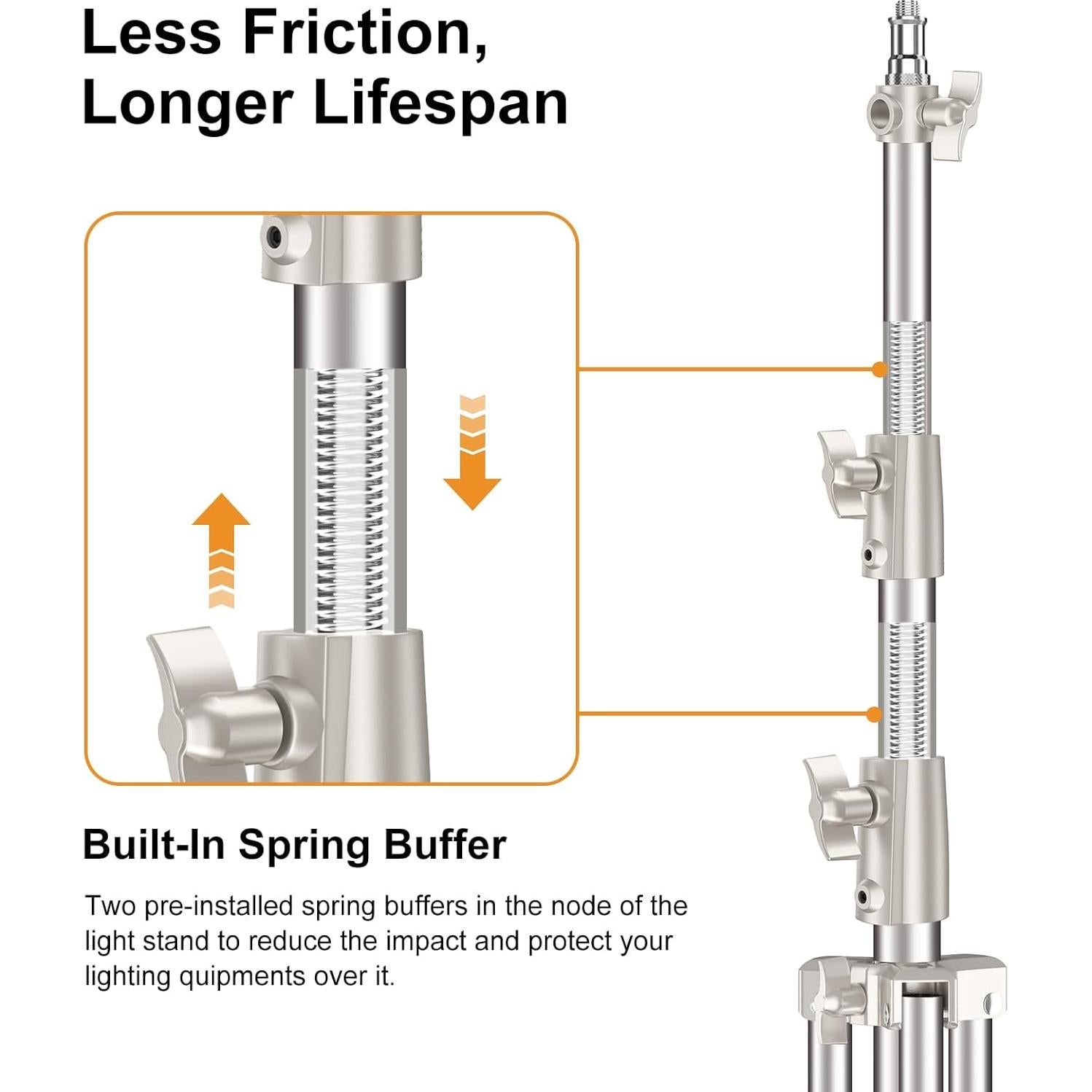 Soporte de Luz de Acero Inoxidable Anautin 2 Unidades 2.8m