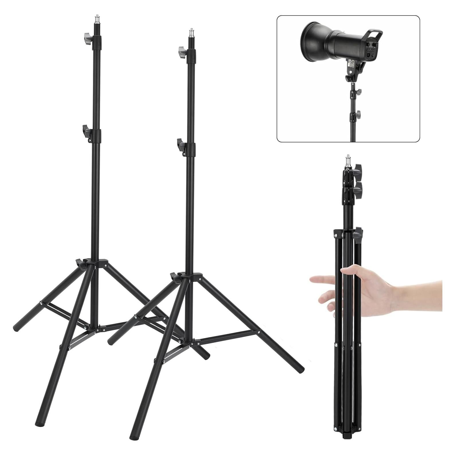 Soporte de Luz Fotográfica Ajustable Anautin 2 Piezas 2.62-6.9m