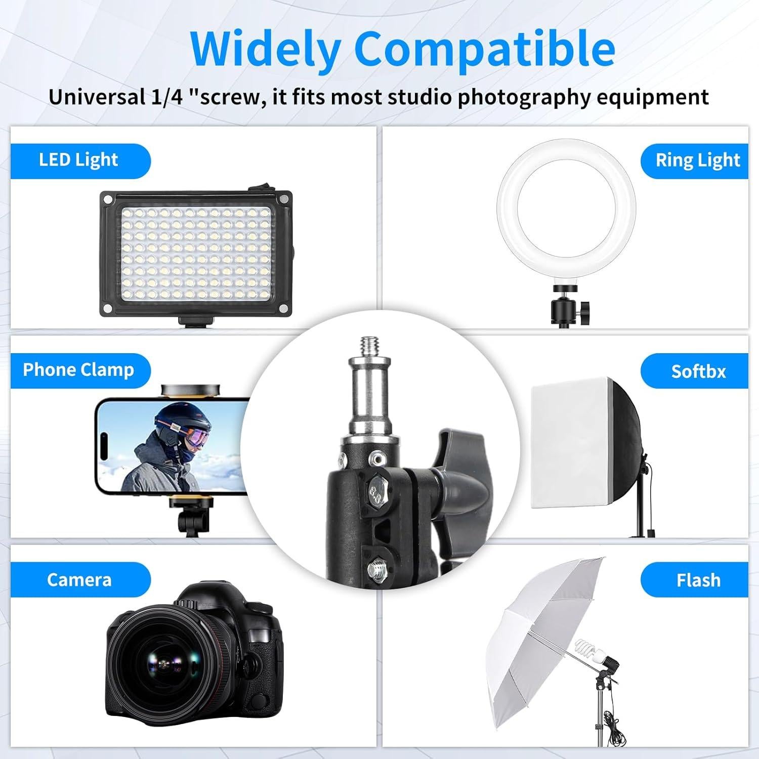 Soporte de Luz Fotográfica Ajustable Anautin 2 Piezas 2.62-6.9m