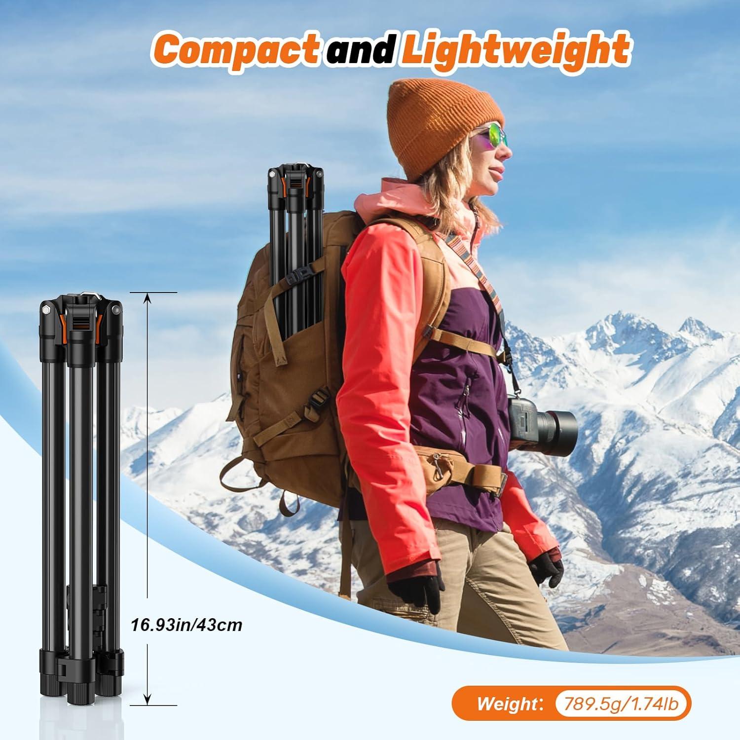 XXZU Photography Light Stand,83in/6.9ft Camera Tripod Stand with Ball Head,Reversible Portable Phone Tripod with Case,Light Stand Tripod for Camera/Phone/Flash/Webcam/Stage/Projector/Softbox