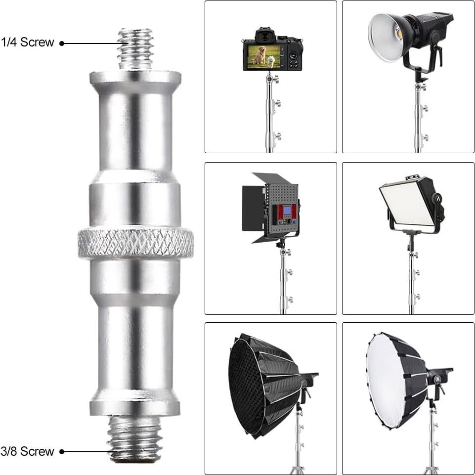 Stainless Steel Heavy Duty Photography Tripod Light Stand, 9.19 Feet/2.8m Studio Lighting Tripod for Speedlight, Strobe Light, Softbox, Umbrella