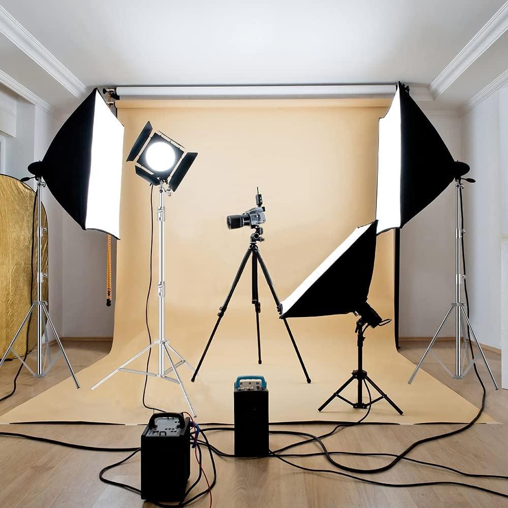 Stainless Steel Heavy Duty Photography Tripod Light Stand, 9.19 Feet/2.8m Studio Lighting Tripod for Speedlight, Strobe Light, Softbox, Umbrella