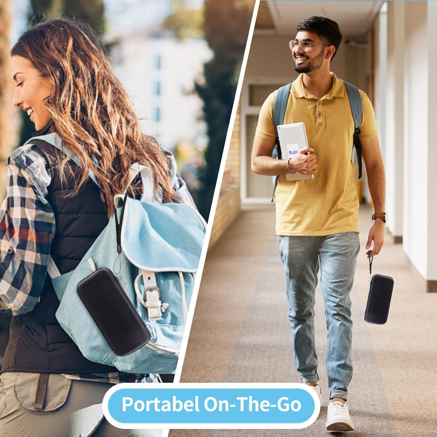 Caja de Lápices iDream365 Negra con Cremallera y Bolsillos