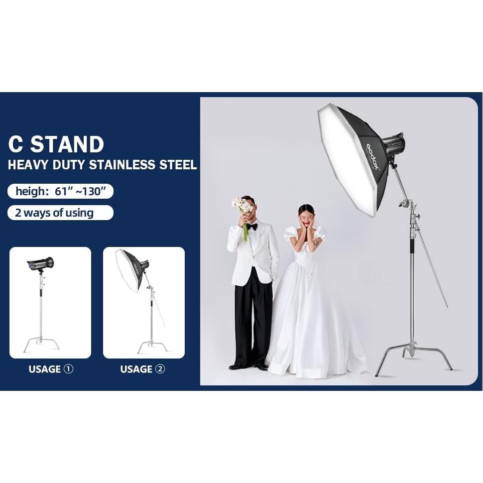 Soporte C Pesado Soonpho 330cm Ajustable con Bolsa de Transporte