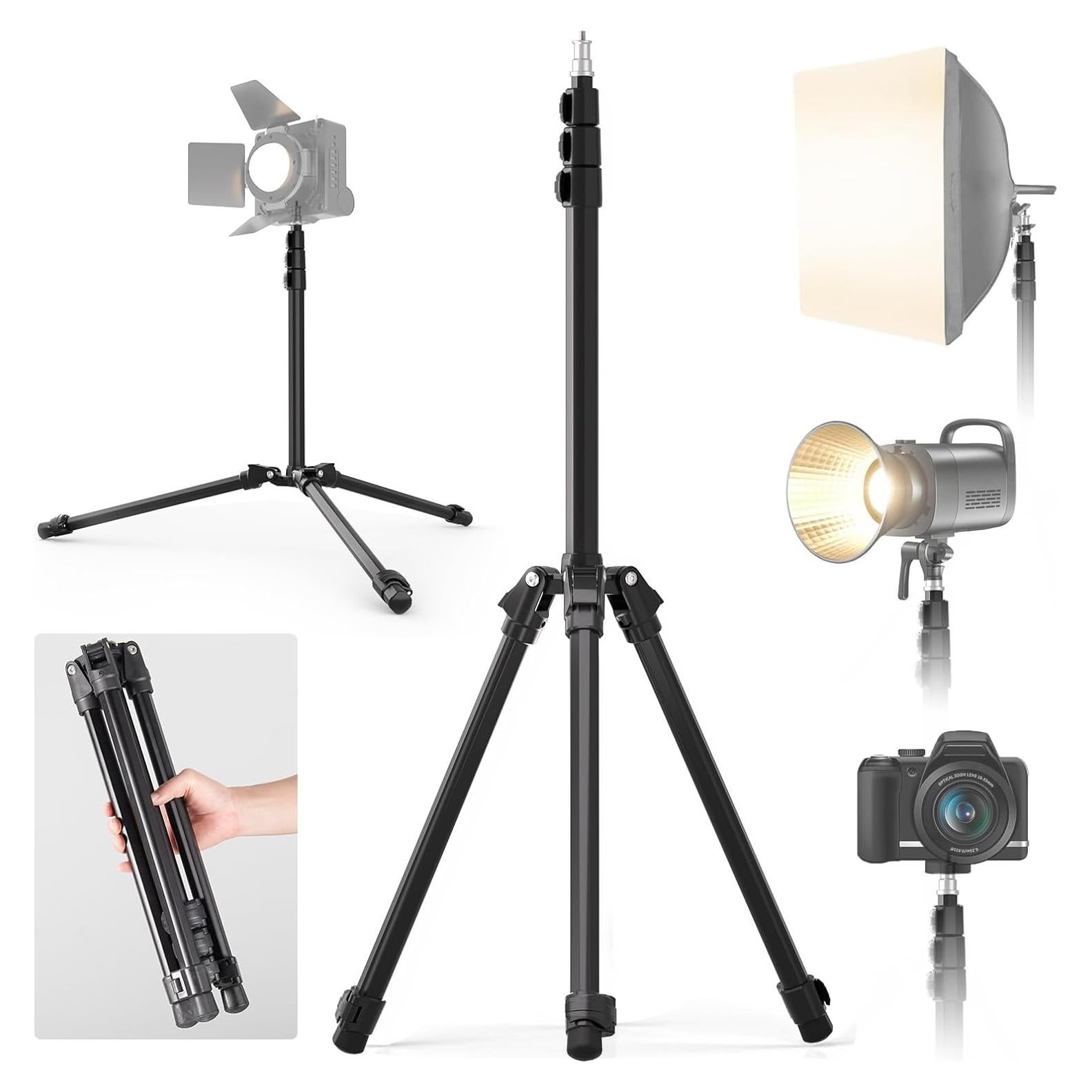 Soporte de Luz para Fotografía Lusweimi Trípode 193cm Plegable