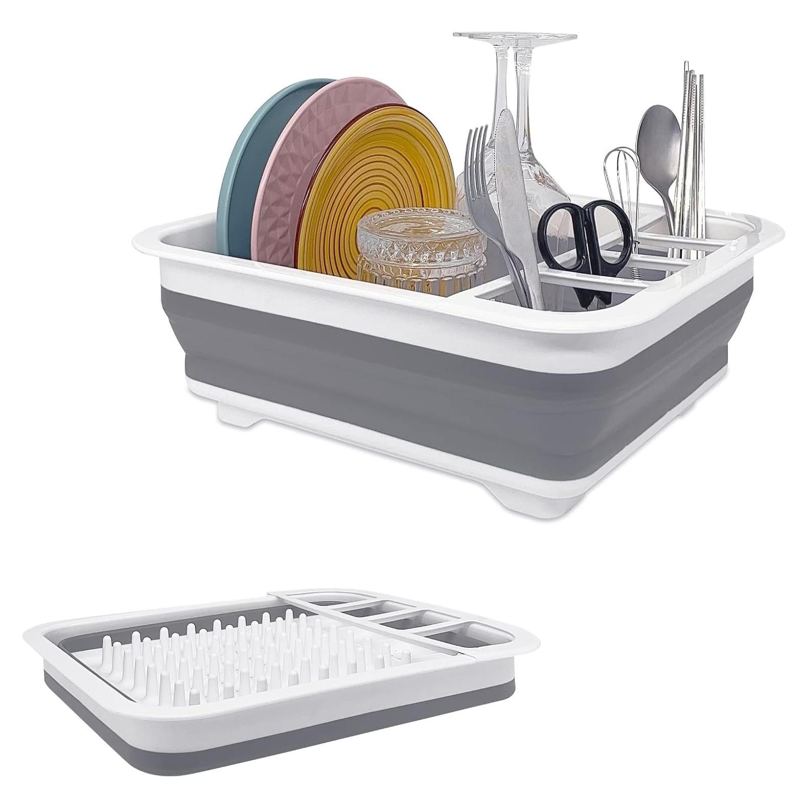 Escurridor de Platos Plegable Goderewild 36.6x30.9cm Gris