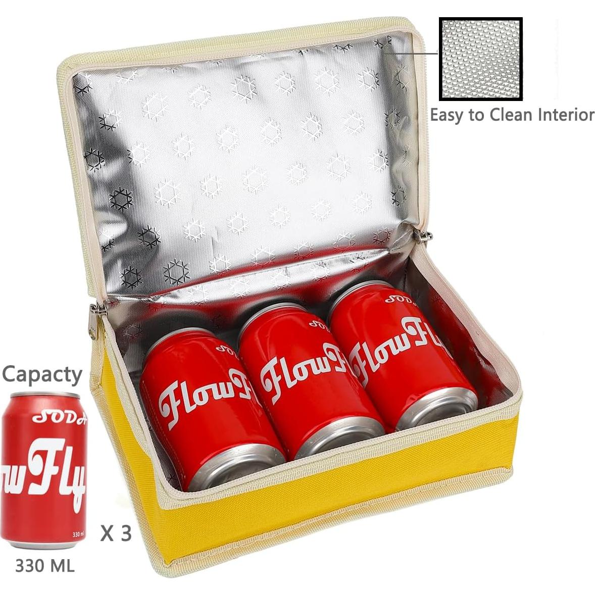 Bolsa Térmica FlowFly Amarillo 3L Aislante para Almuerzo