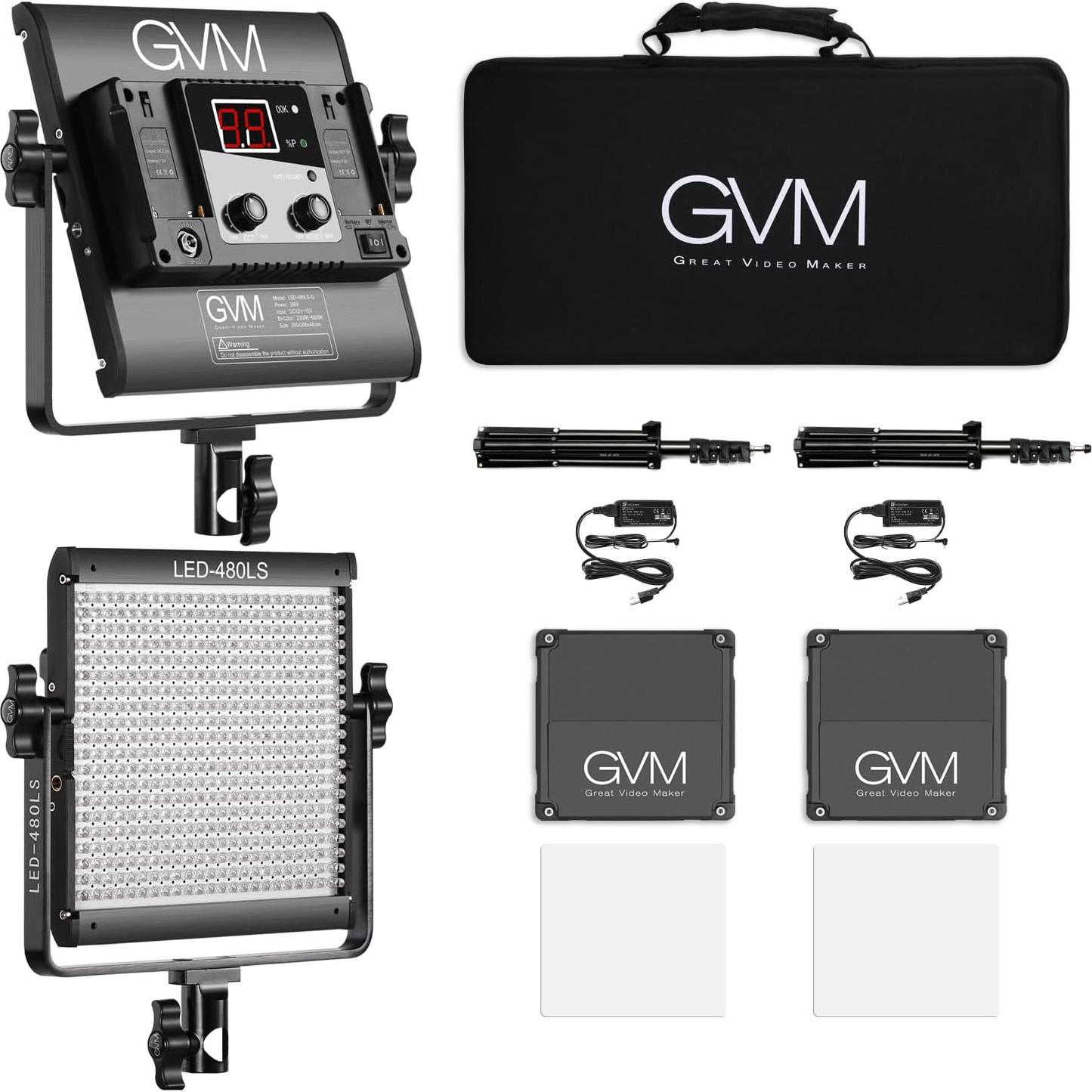 Kit de Iluminación LED GVM 480APP para Video con Control APP