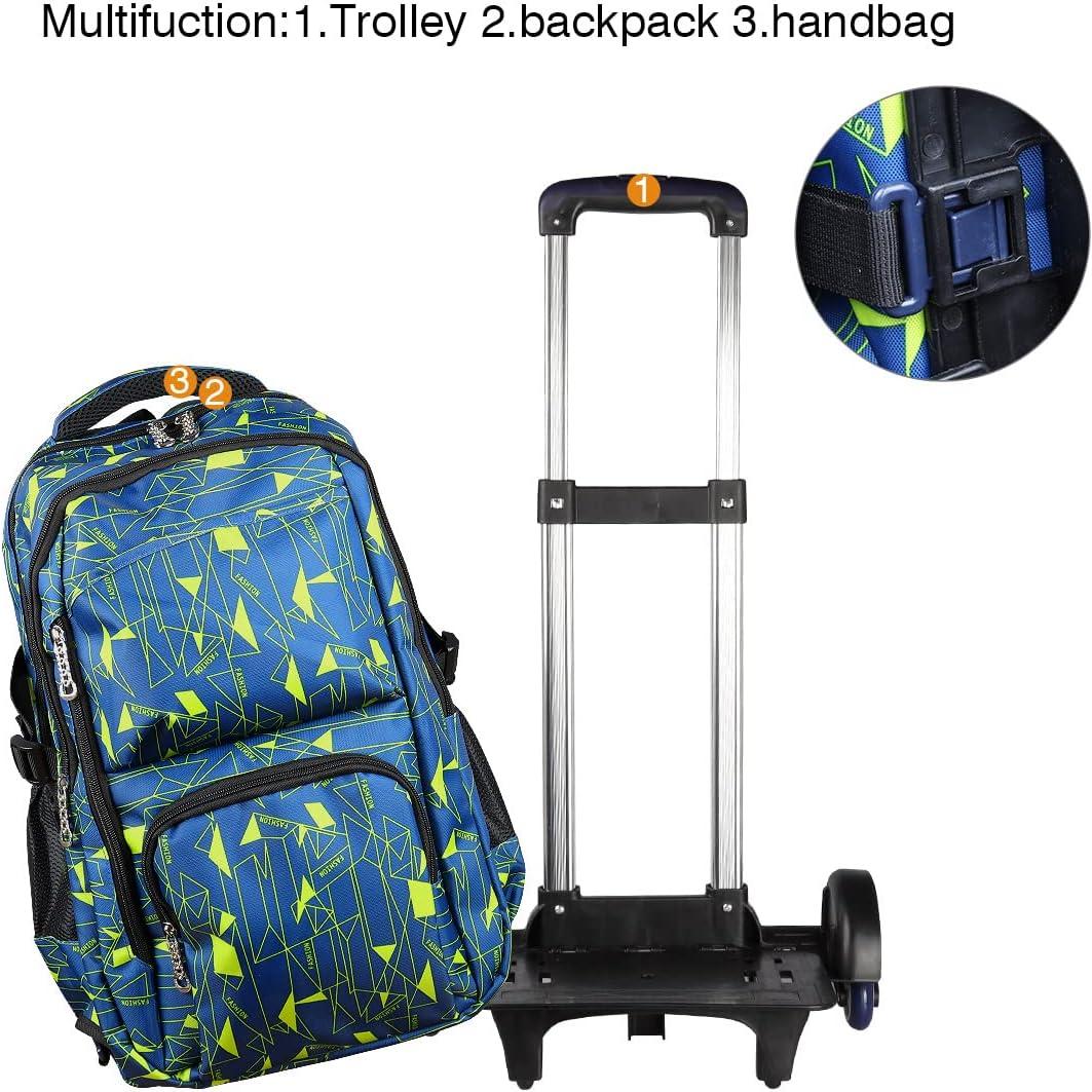Mochila Rodante Escolar Trolley 6 Ruedas 89.92 cm Amarilla