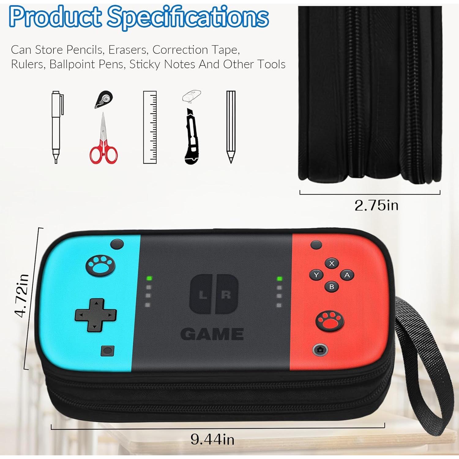 Estuche Grande TILYTADLY para Niños - 2,01L - Rojo y Azul