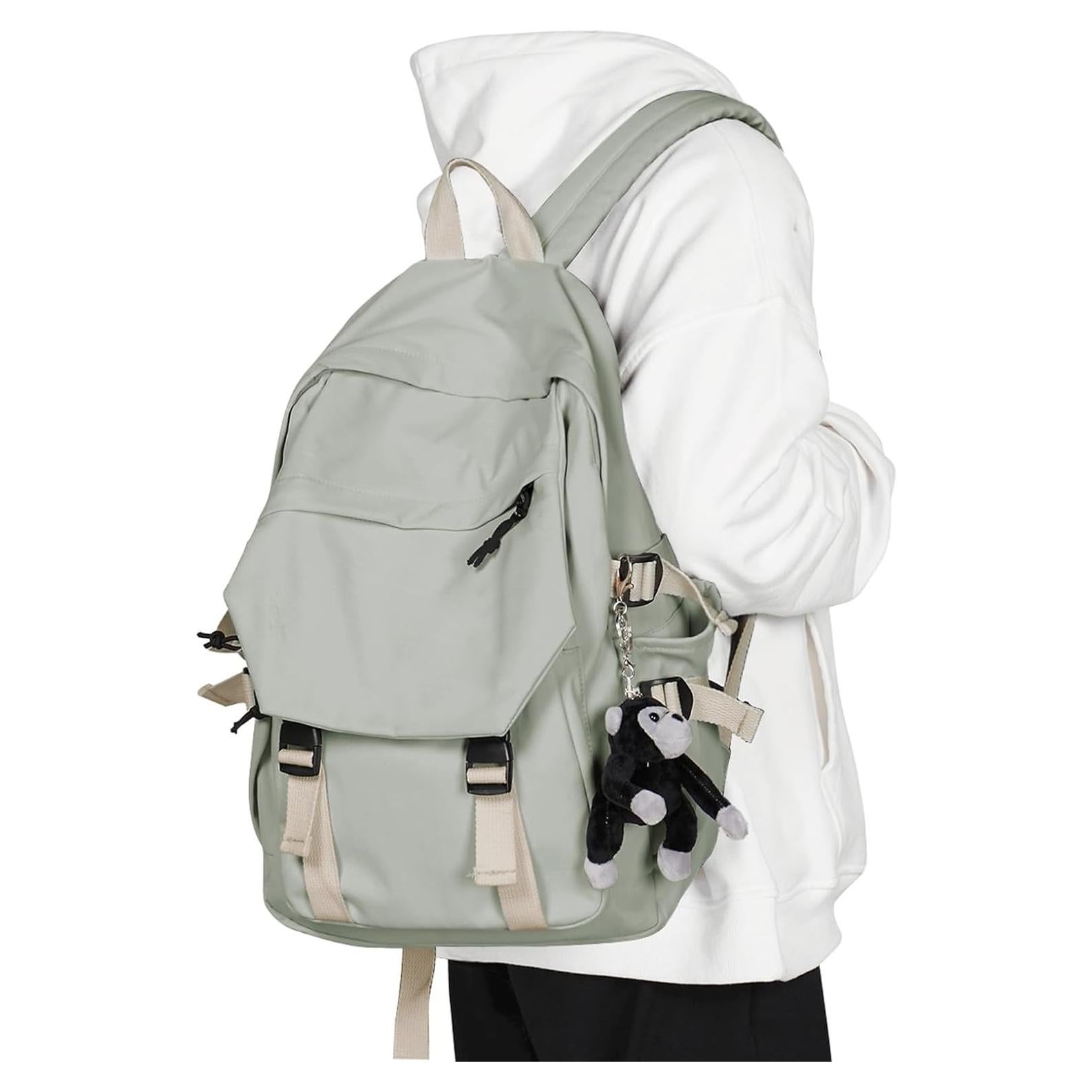 Mochila Escolar Universitaria Verde Grisáceo 20L 35.6cm