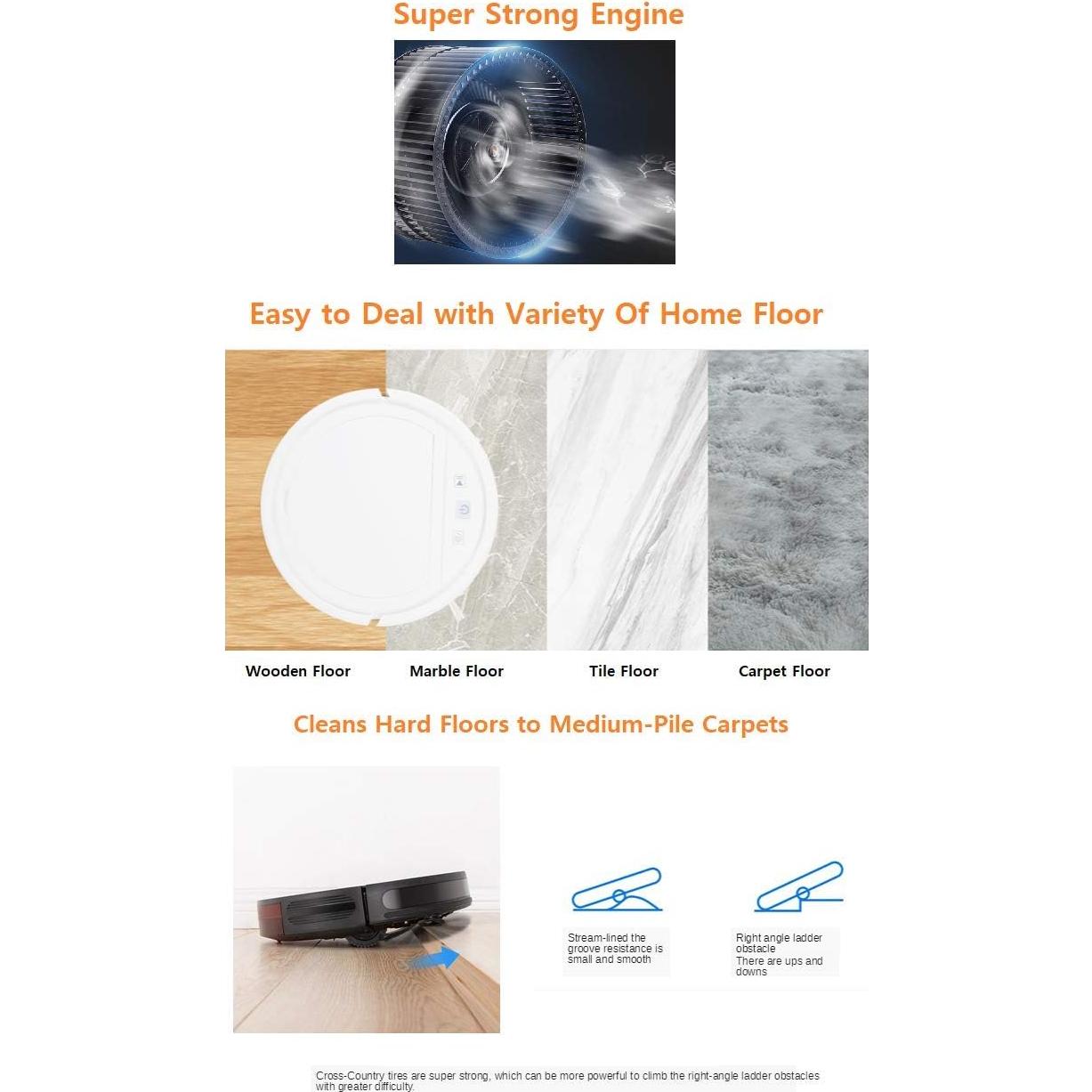 Aspiradora Robot Fayet Esencial 2500Pa Auto Carga Silenciosa