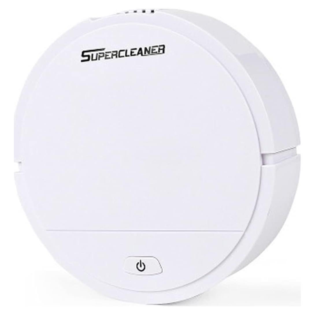 Automatic Smart Sweeping Robot Vacuum Cleaner Strong Suction Dry Wet Clean for Home Appliances Smart Sweeper (Color : Black) (White)