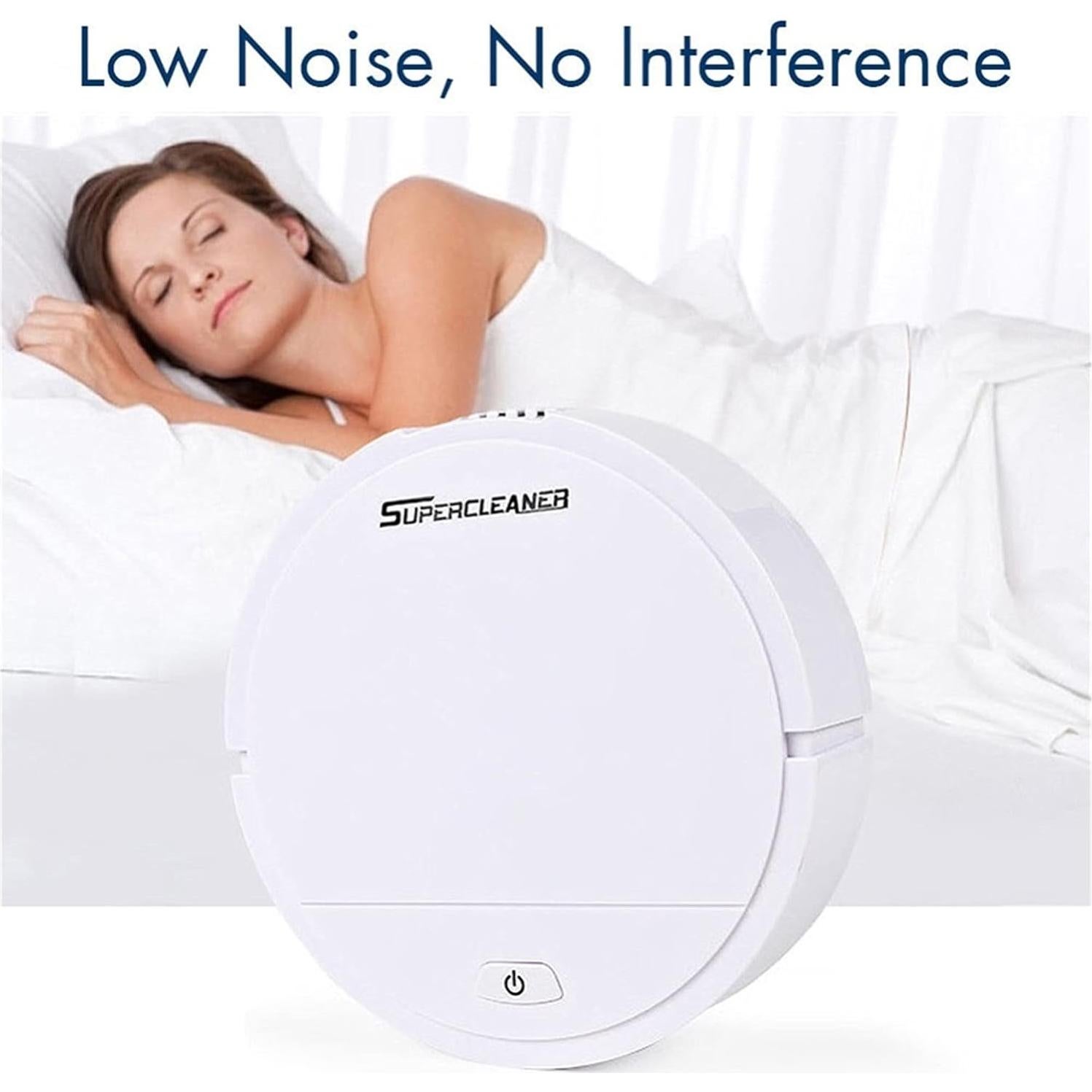 Automatic Smart Sweeping Robot Vacuum Cleaner Strong Suction Dry Wet Clean for Home Appliances Smart Sweeper (Color : Black) (White)