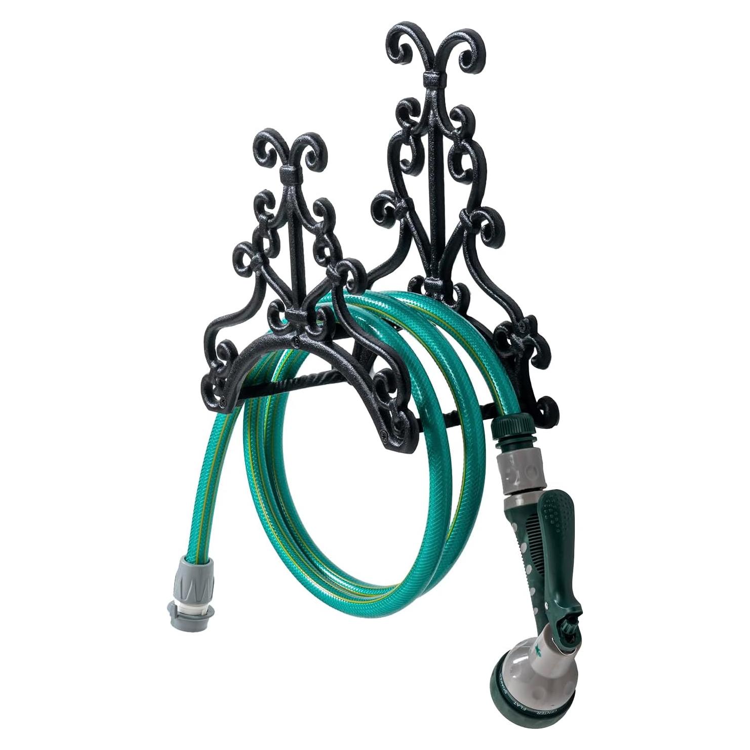 Soporte de Manguera de Jardín MyGift Montado en Pared Hierro Fundido