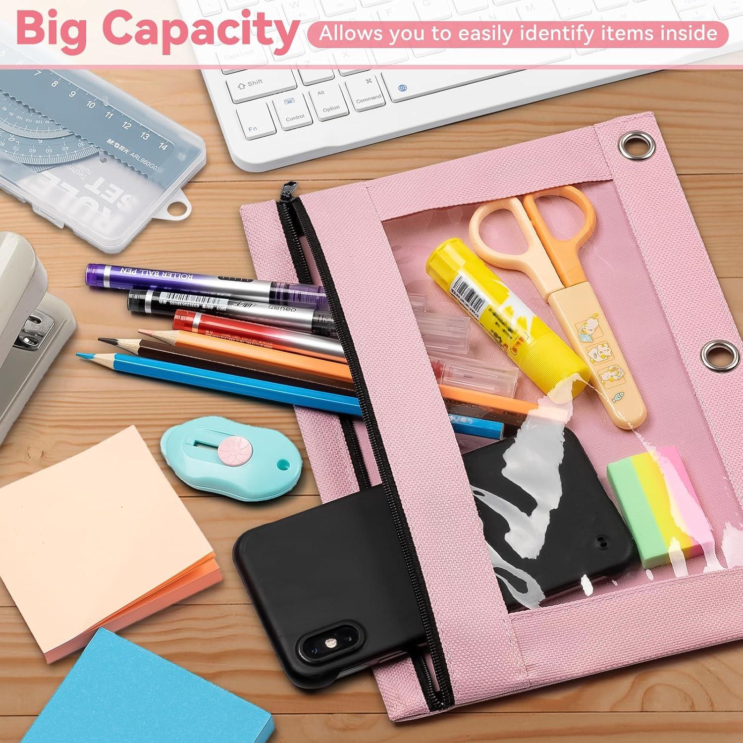 Estuche V-Opitos Rosa 2p para Carpeta 3 Anillas con Cremallera