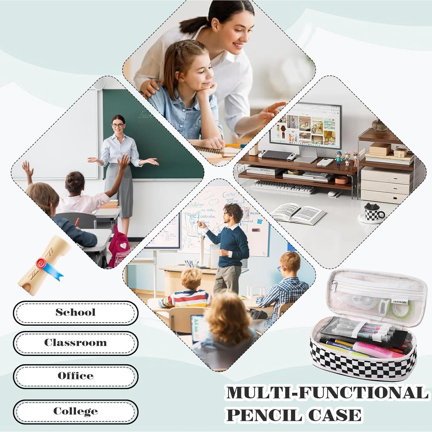 Estuche Grande para Lápices GEHORDEN Negro 22.86x10.92cm