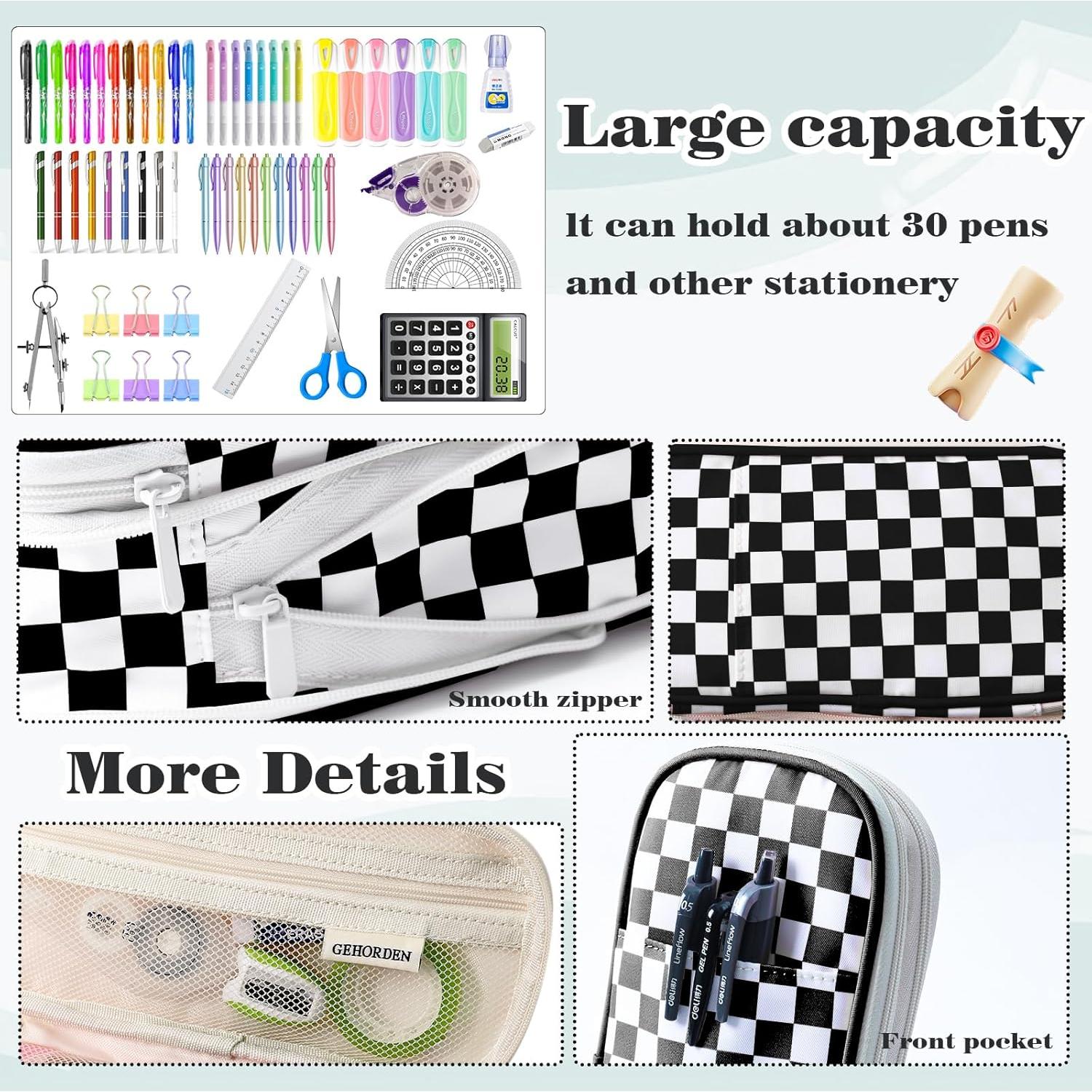 Estuche Grande para Lápices GEHORDEN Negro 22.86x10.92cm