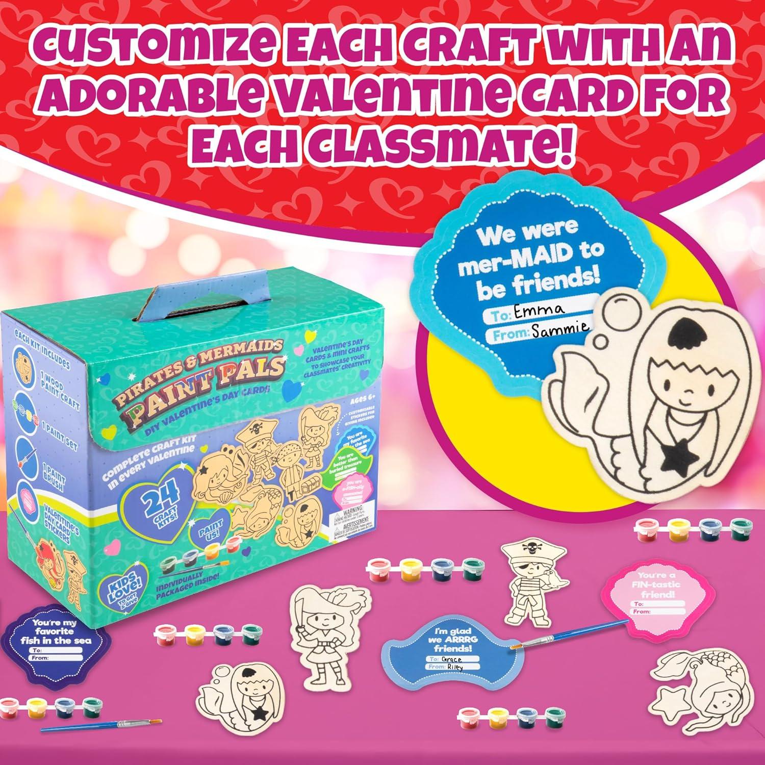 Kit de Pintura de Madera SCS Direct 24 Piezas Sirena y Pirata