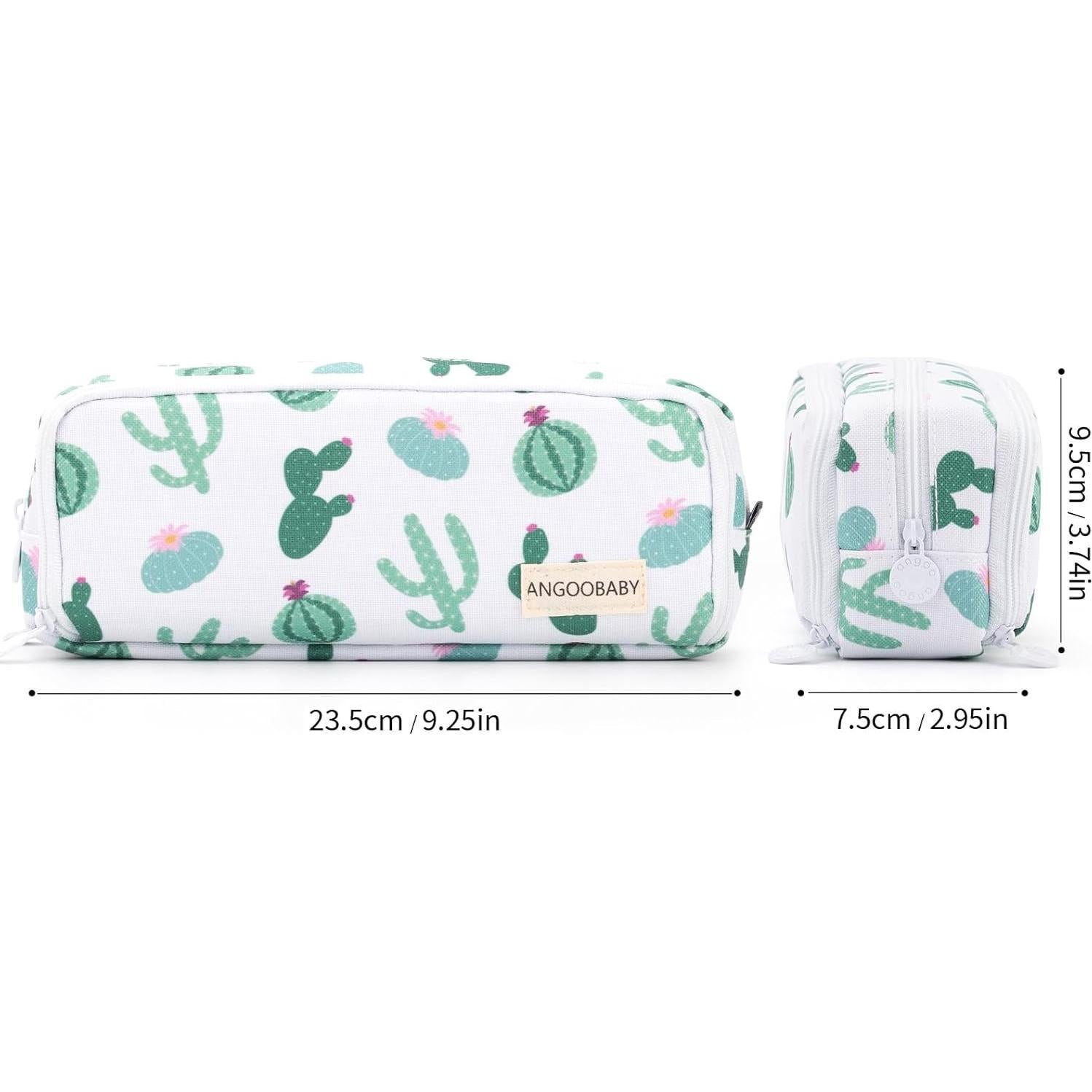 Estuche de Lápices Angoobaby Grande 3 Compartimentos Verde