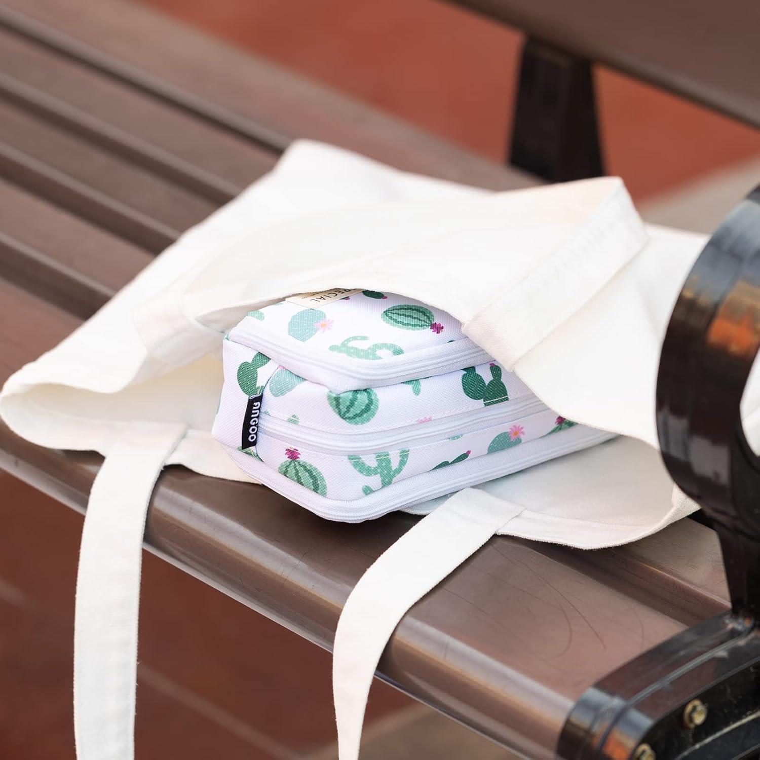 Estuche de Lápices Angoobaby Grande 3 Compartimentos Verde