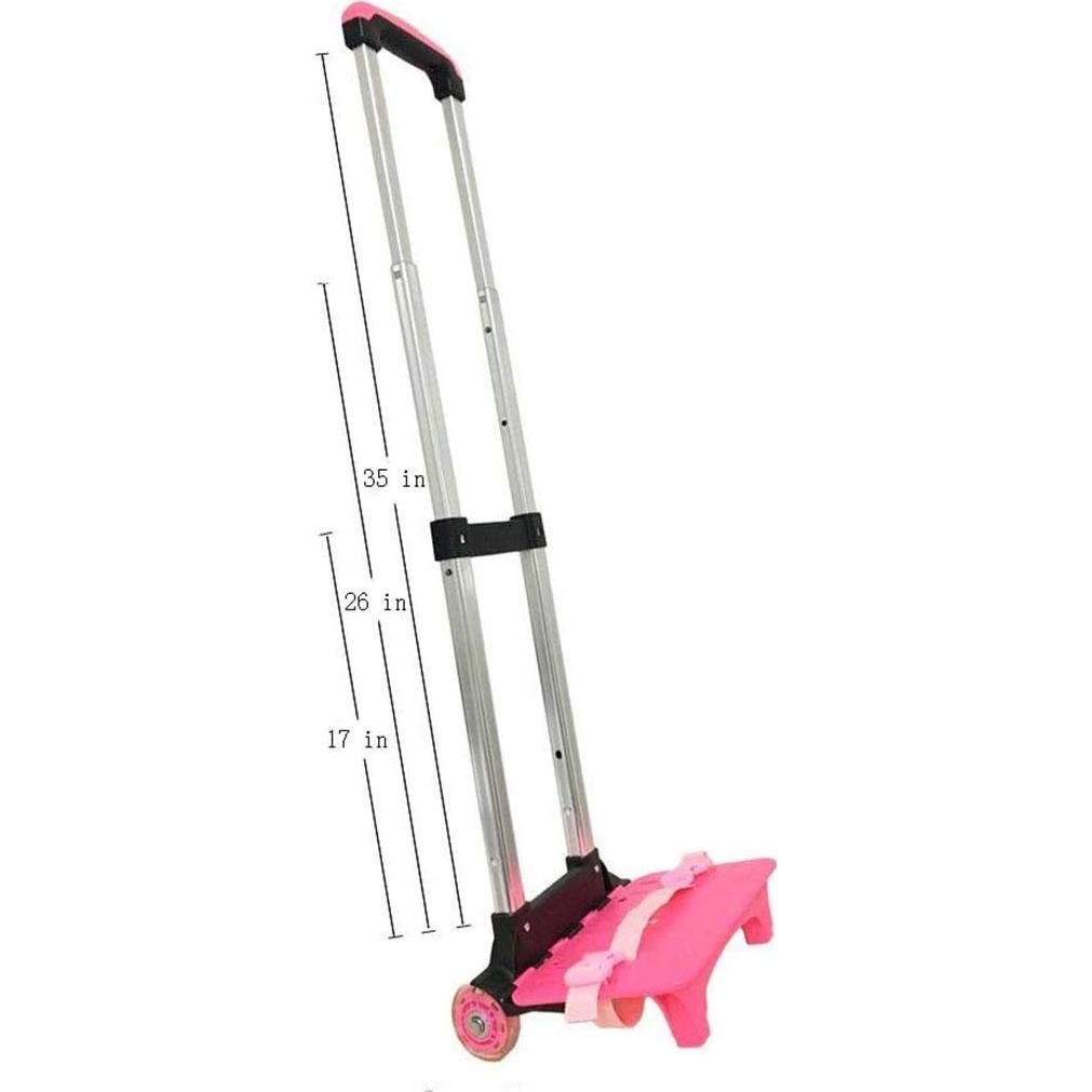 Carro de Mano VILINKOU Plegable Rosa 22.5 kg 6 Ruedas