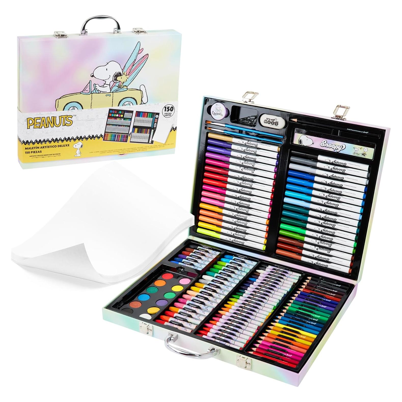 Kit de Dibujo Snoopy Peanuts 150 Piezas para Niños