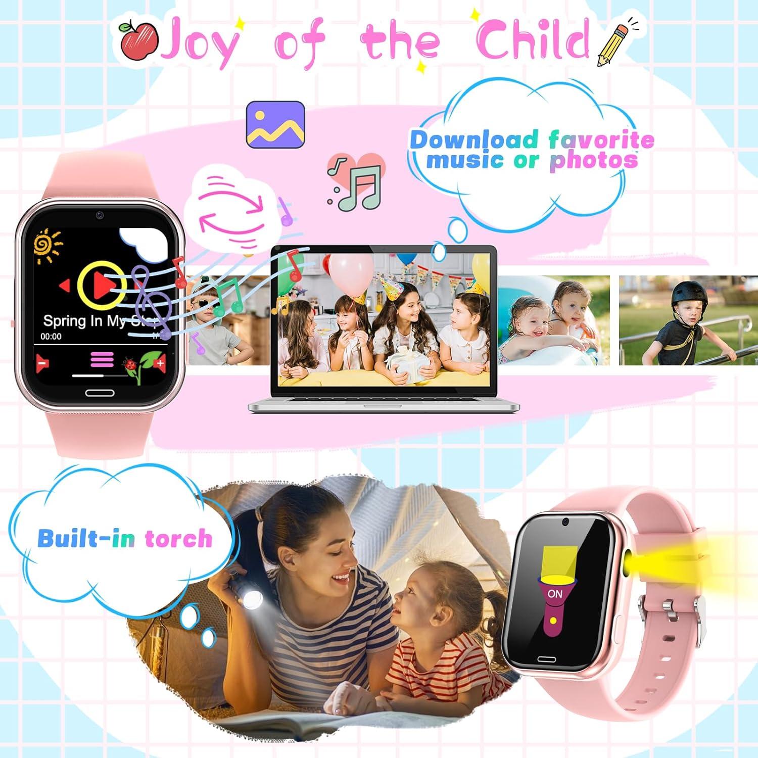 Reloj Inteligente Lurkir X53 Rosa con Juegos y Cámara