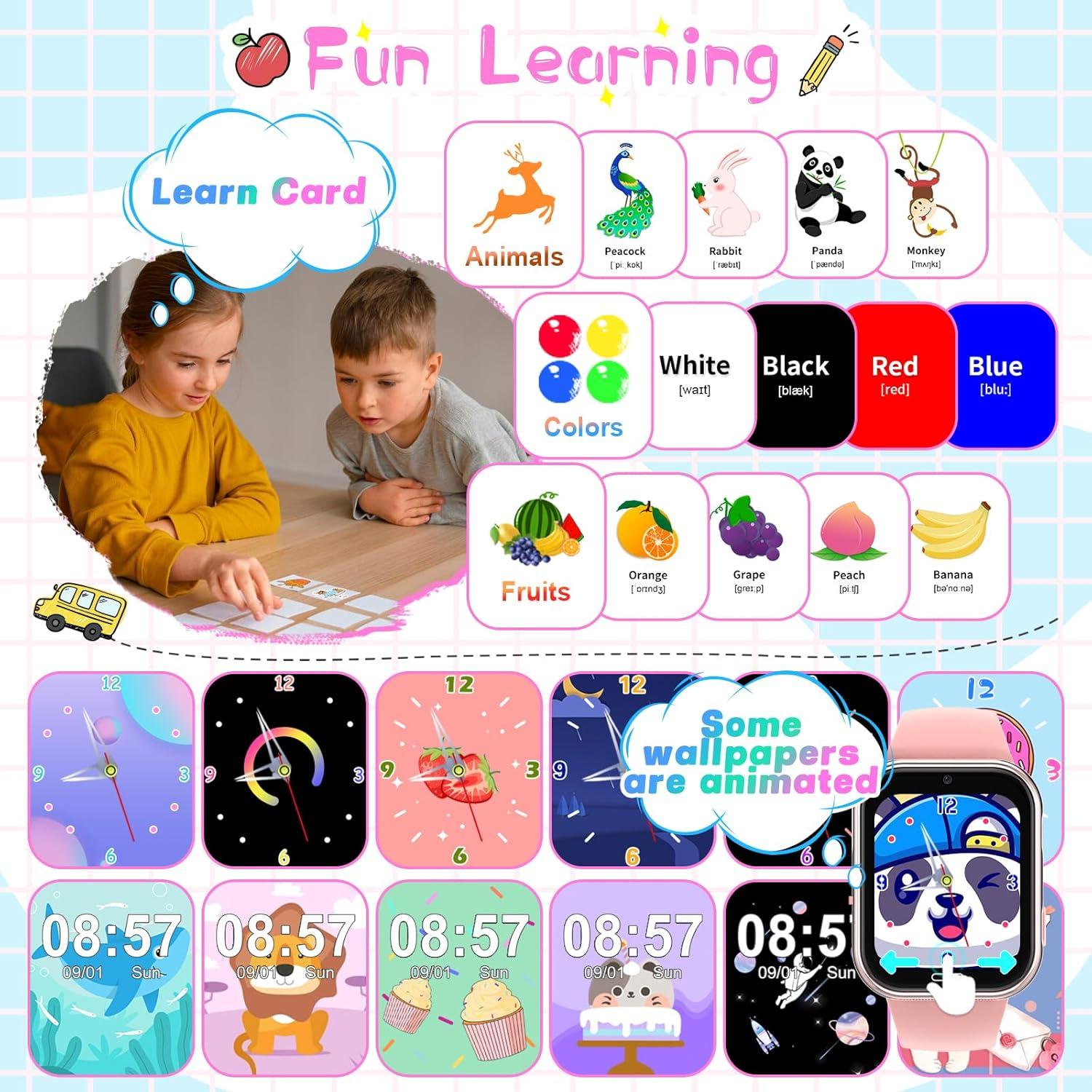 Reloj Inteligente Lurkir X53 Rosa con Juegos y Cámara