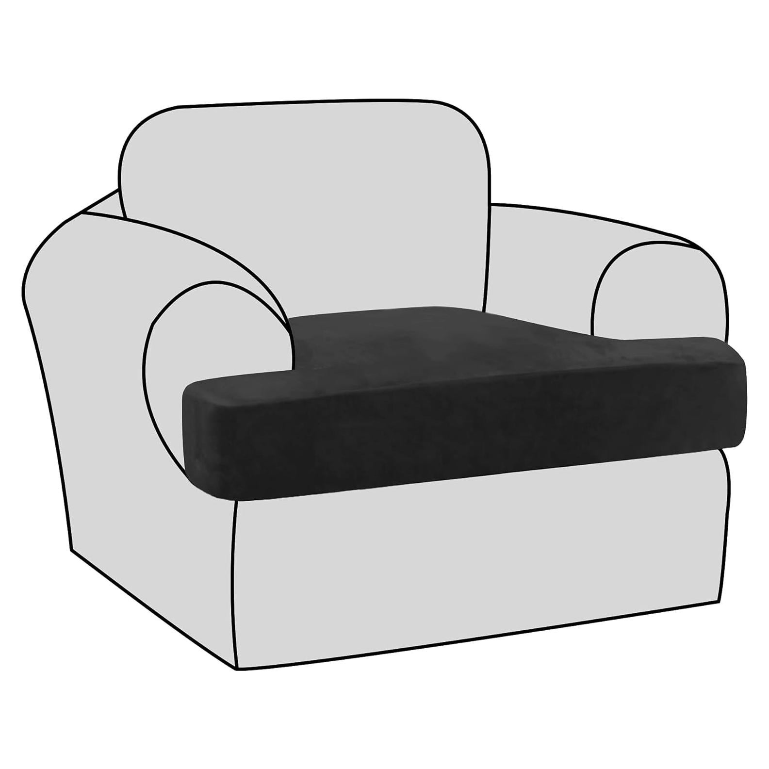 Funda de Silla de Terciopelo H.VERSAILTEX T - Negro