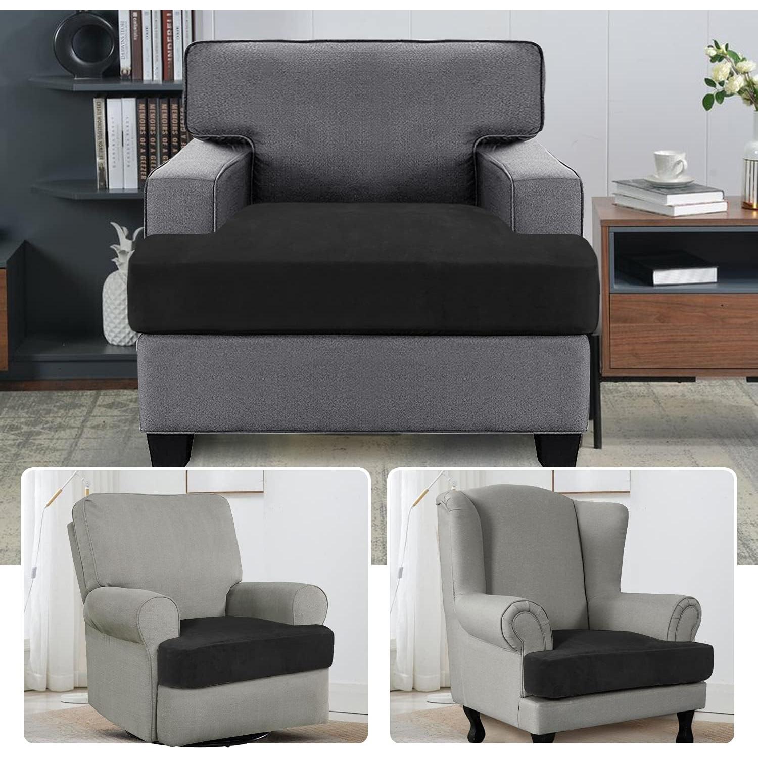 Funda de Silla de Terciopelo H.VERSAILTEX T - Negro