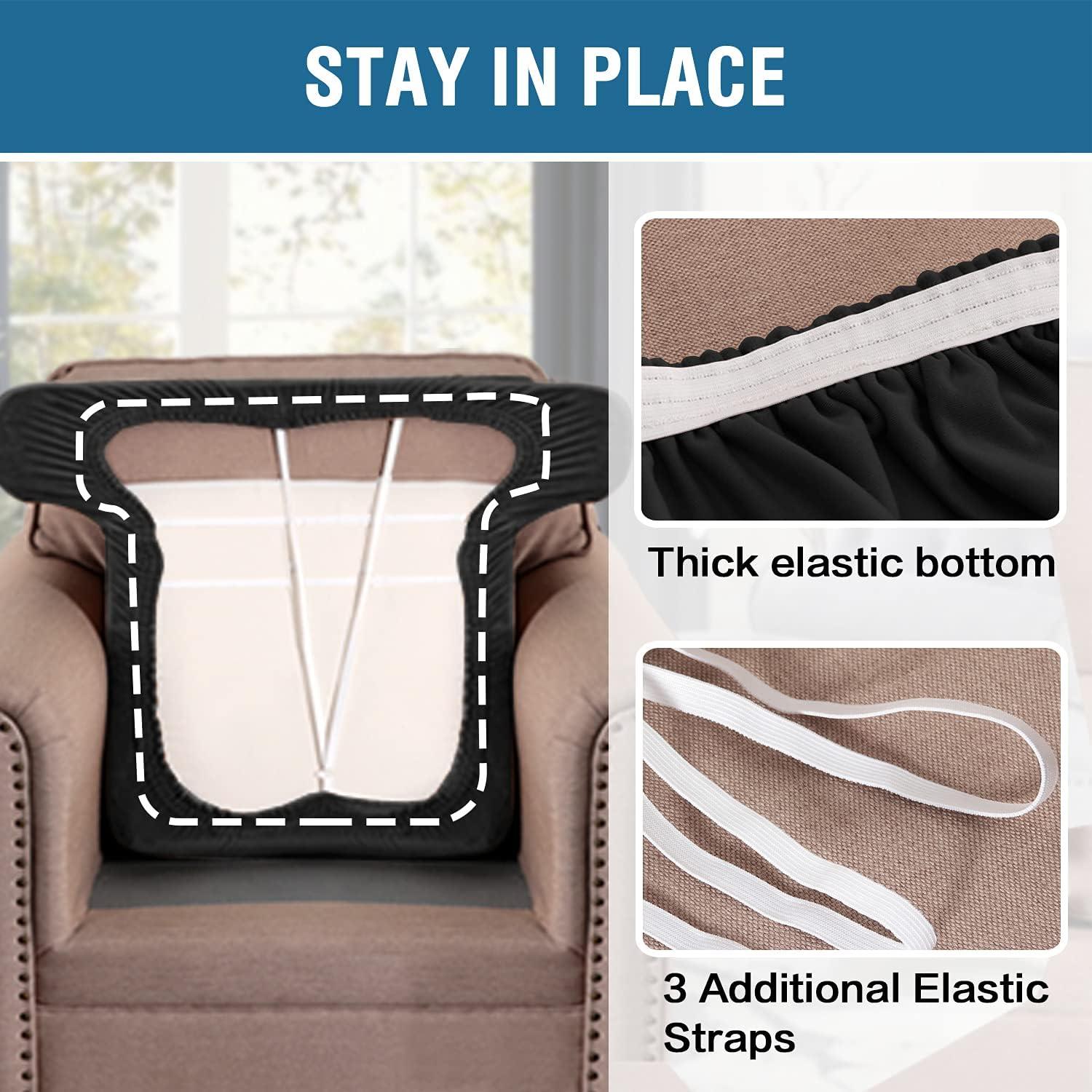 Funda de Silla de Terciopelo H.VERSAILTEX T - Negro