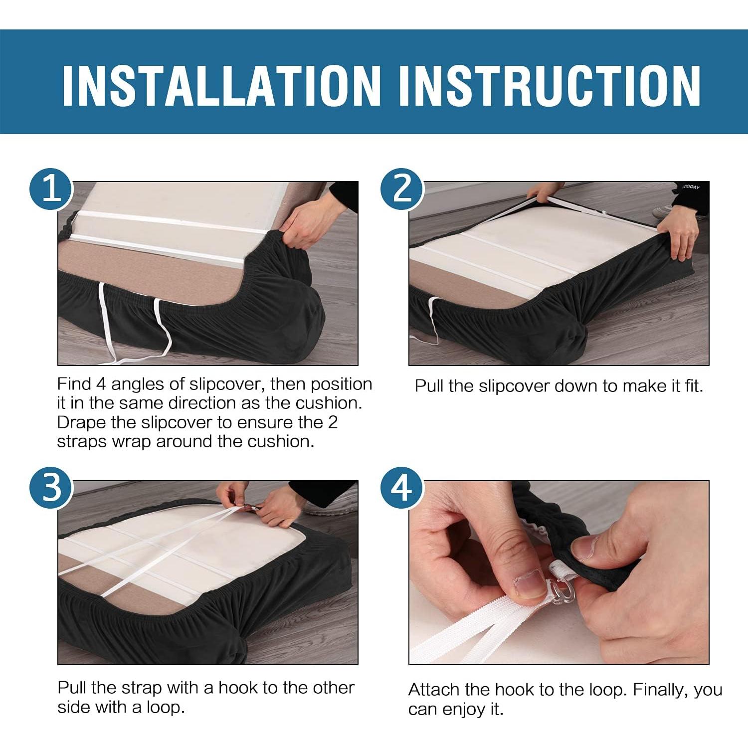 Funda de Silla de Terciopelo H.VERSAILTEX T - Negro