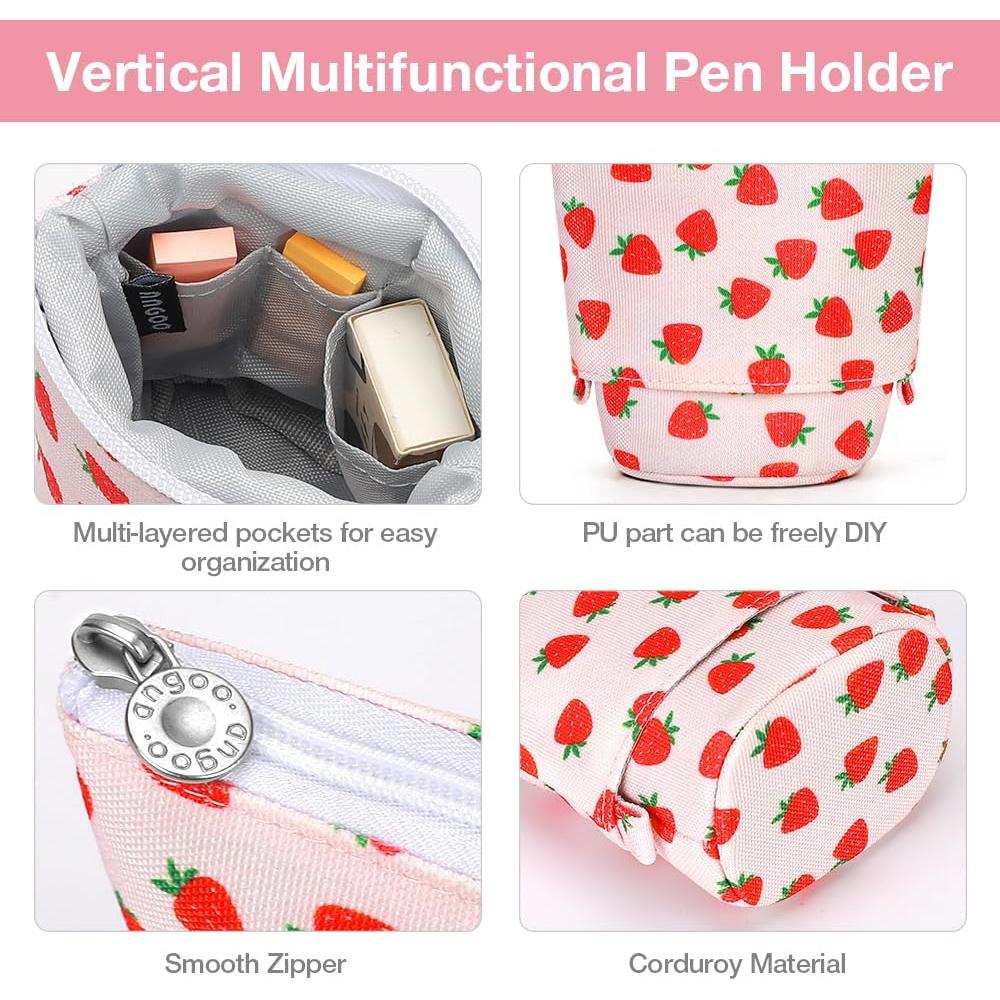 Estuche de Lápices Kawaii Bonito 17.78x12.95 cm Fresa