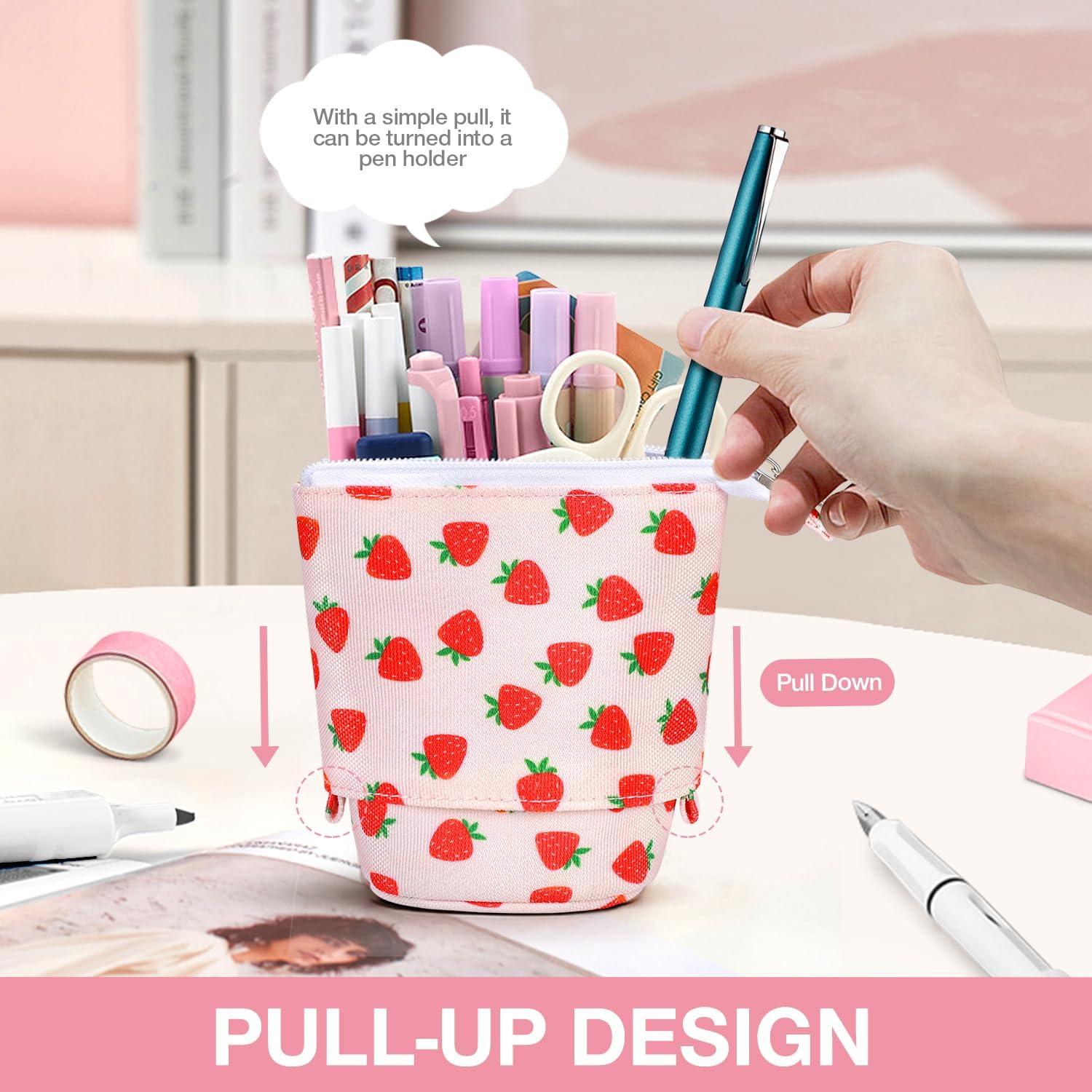 Estuche de Lápices Kawaii Bonito 17.78x12.95 cm Fresa