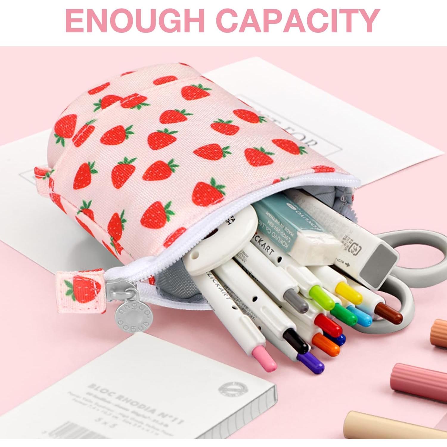 Estuche de Lápices Kawaii Bonito 17.78x12.95 cm Fresa