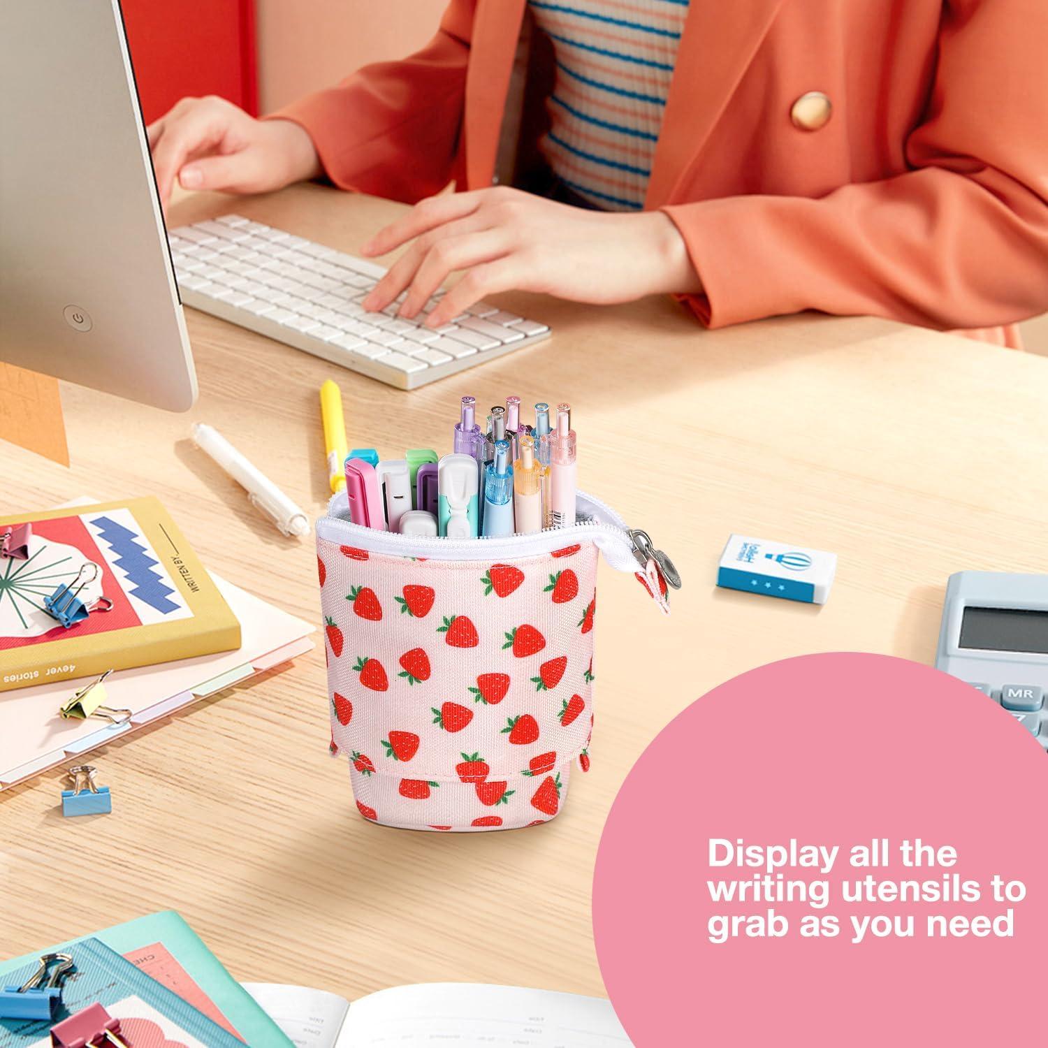 Estuche de Lápices Kawaii Bonito 17.78x12.95 cm Fresa