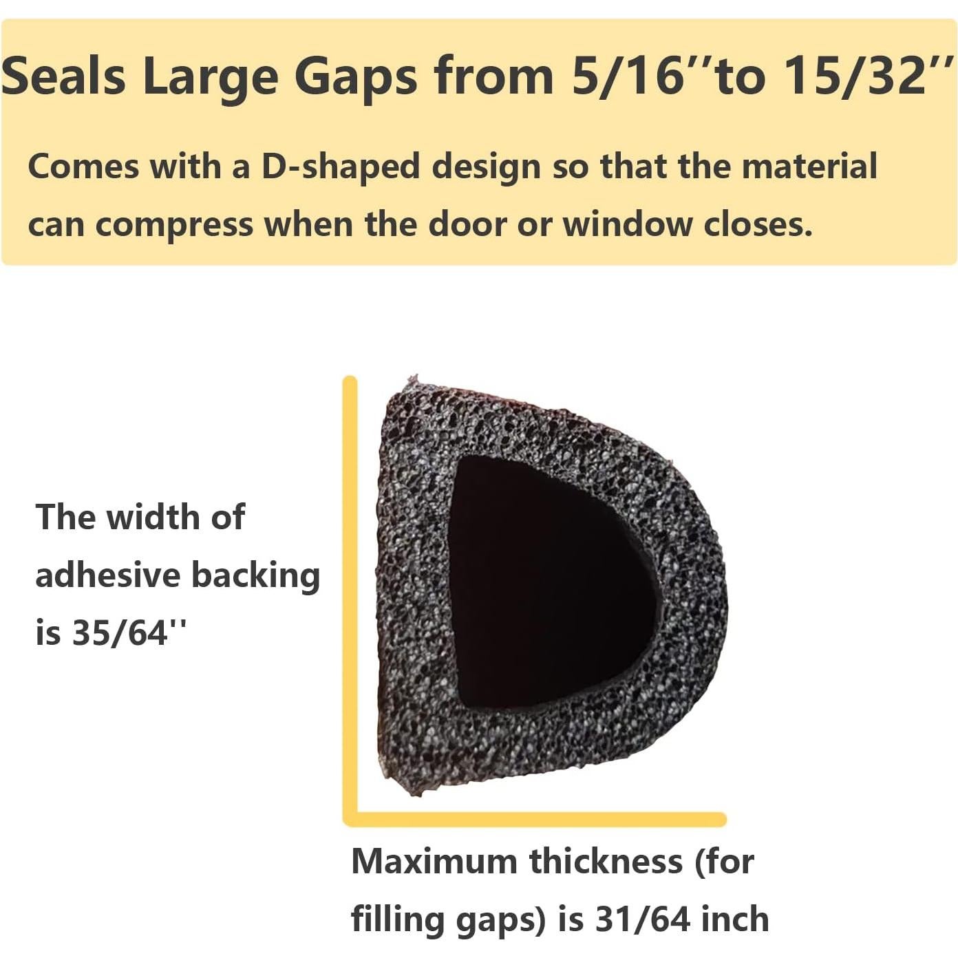 Tira de Sellado Autoadhesiva VITAM AMO 5.5m para Puertas y Ventanas
