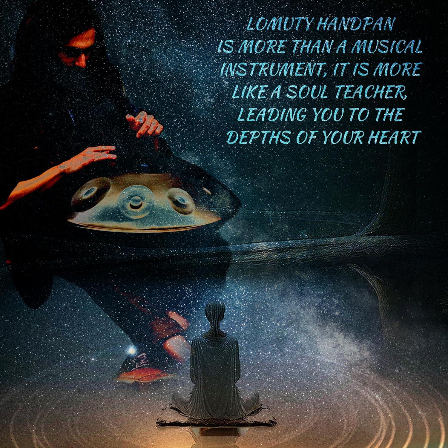 Tambor Handpan LOMUTY 55.88 cm D Menor 9 Notas Oro